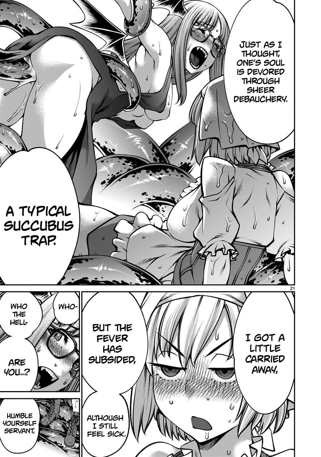 Her Strongest Ability Is Begging for Mercy, the Frustrating World Conquest Adventures of a Former Demon King Chapter 9 page 19 - Chapter 9: "Begging For Mercy From Tentacles"