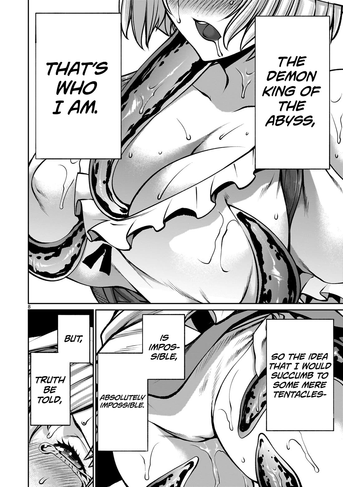 Her Strongest Ability Is Begging for Mercy, the Frustrating World Conquest Adventures of a Former Demon King Chapter 9 page 8 - Chapter 9: "Begging For Mercy From Tentacles"