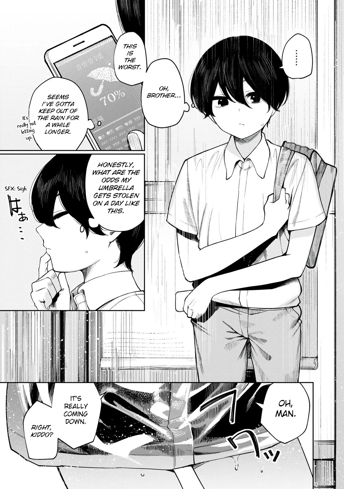 Hey boy! Let's take a break. Chapter 24 page 3 - Chapter 24: Wanna stay out of the rain?