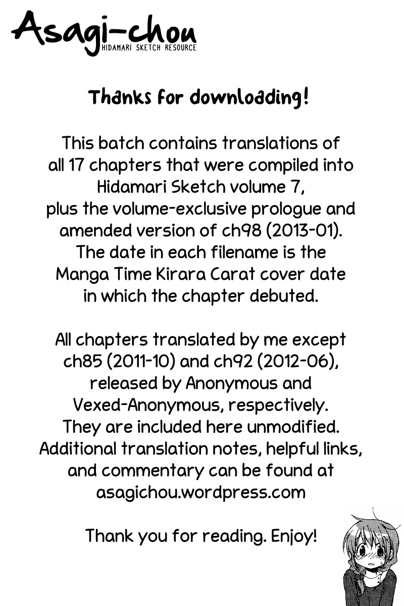 Hidamari Sketch Chapter 81.5 page 3 - Chapter 81.5