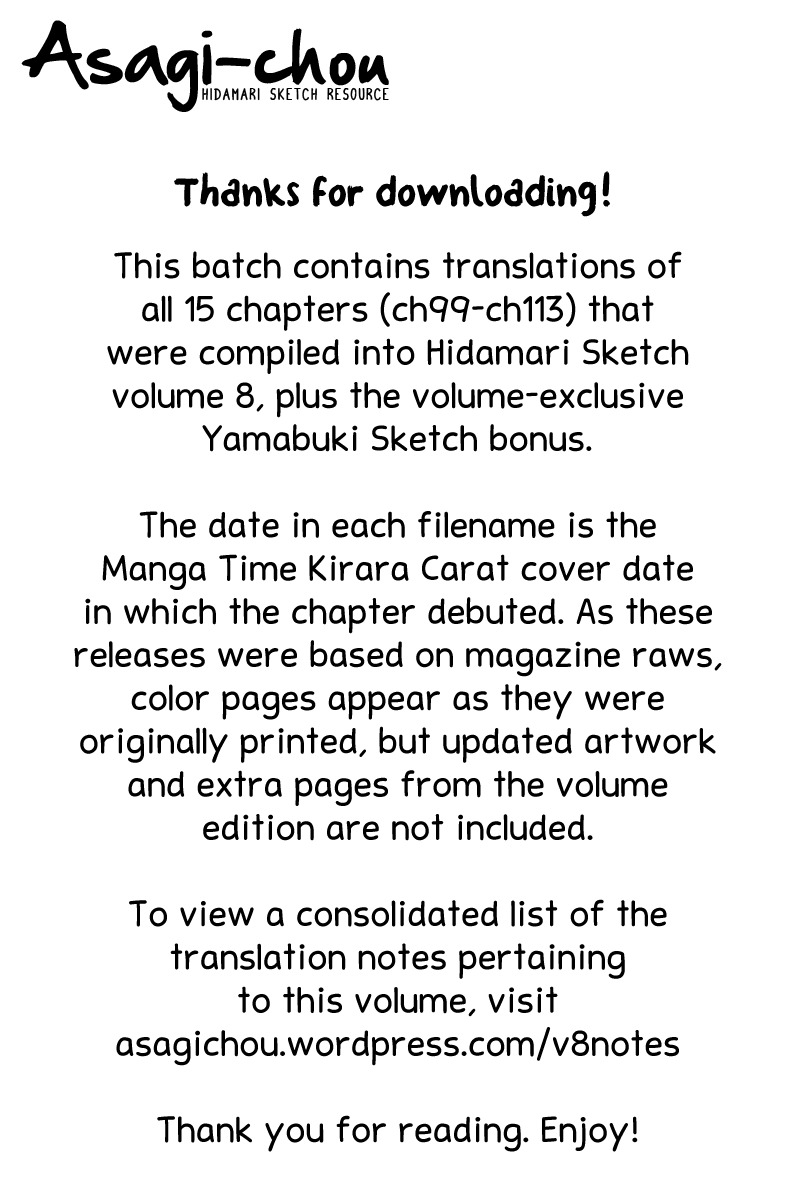 Hidamari Sketch Chapter 98.5 page 5 - Chapter 98.5