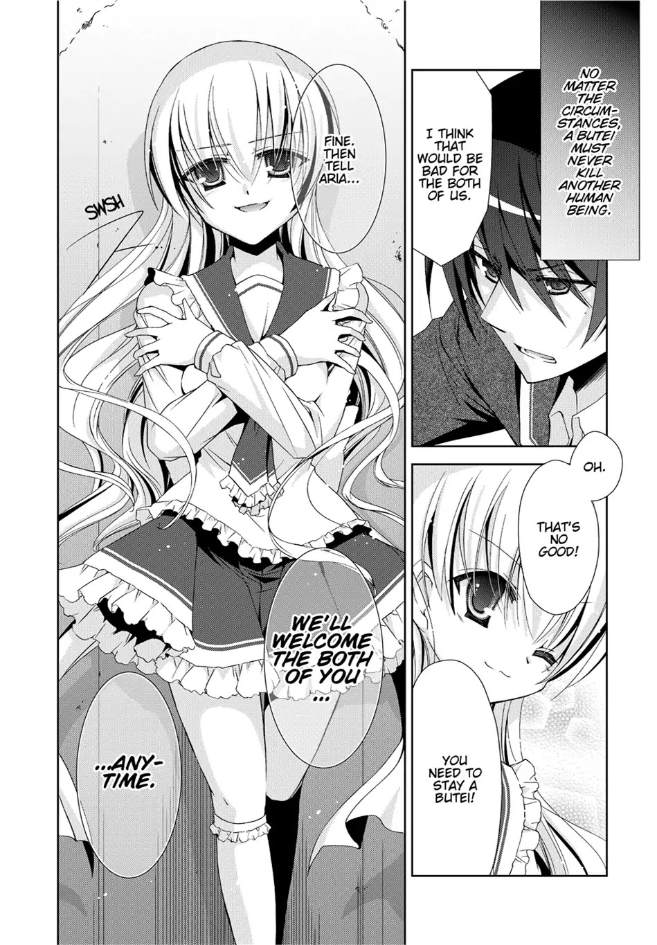 Hidan no Aria Chapter 14 page 8 - Chapter 14: Vol.3 Bullet 14: Satellite Call