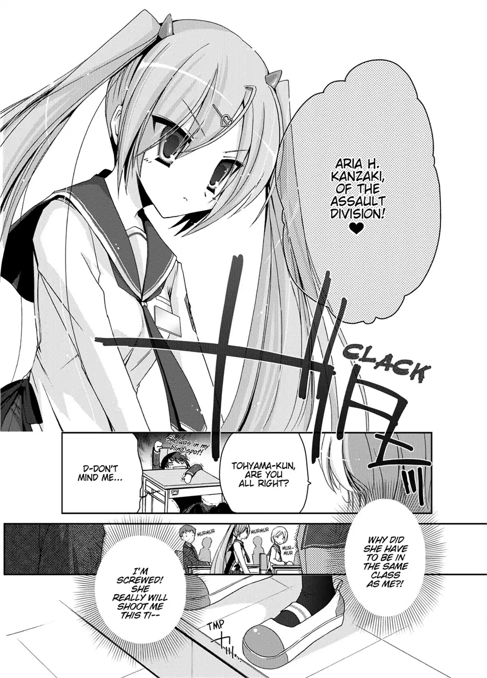 Hidan no Aria Chapter 3 page 12 - Chapter 3: Vol.1 Bullet 3: I’ll Blow You a New Hole!