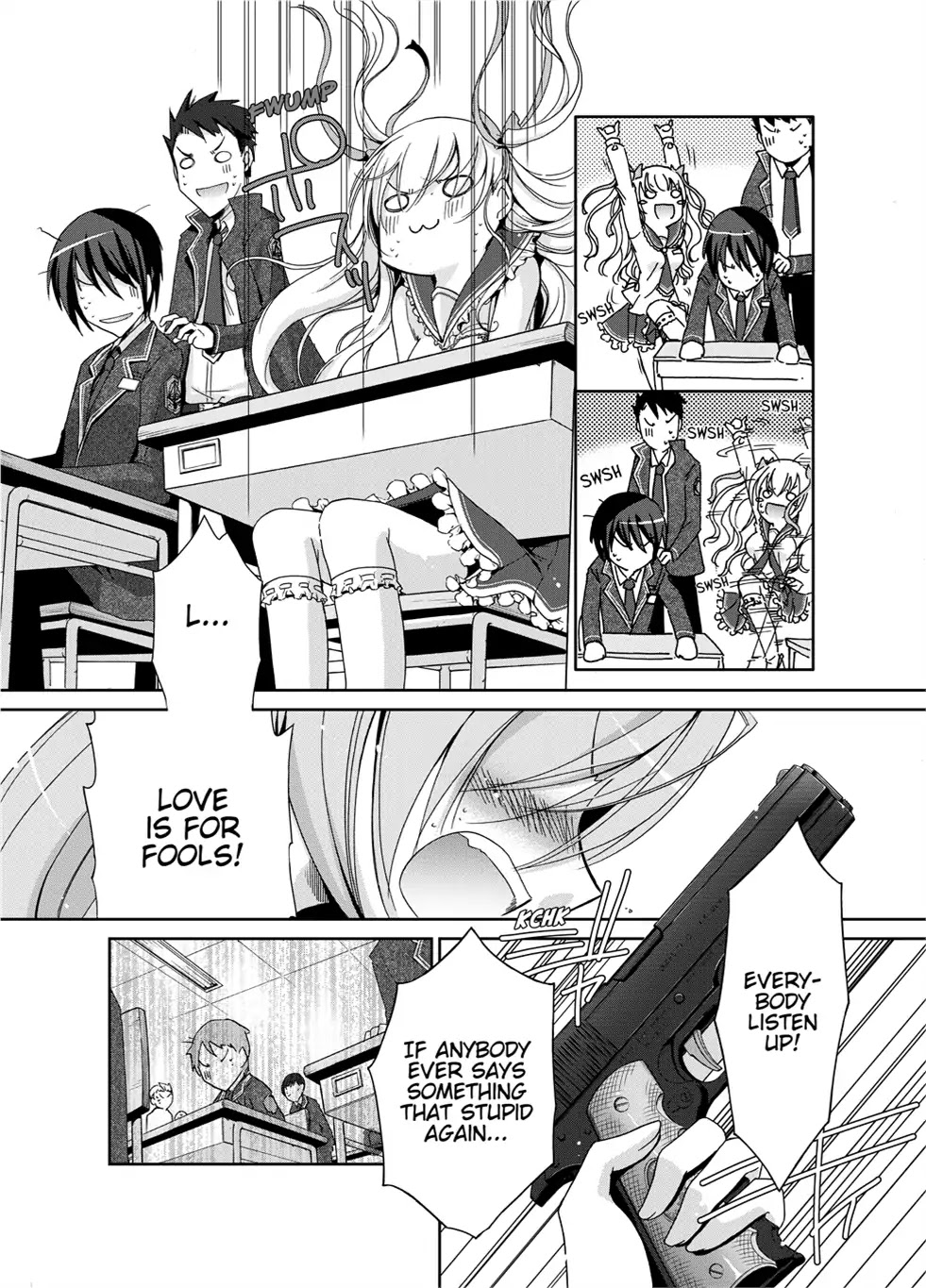 Hidan no Aria Chapter 3 page 18 - Chapter 3: Vol.1 Bullet 3: I’ll Blow You a New Hole!