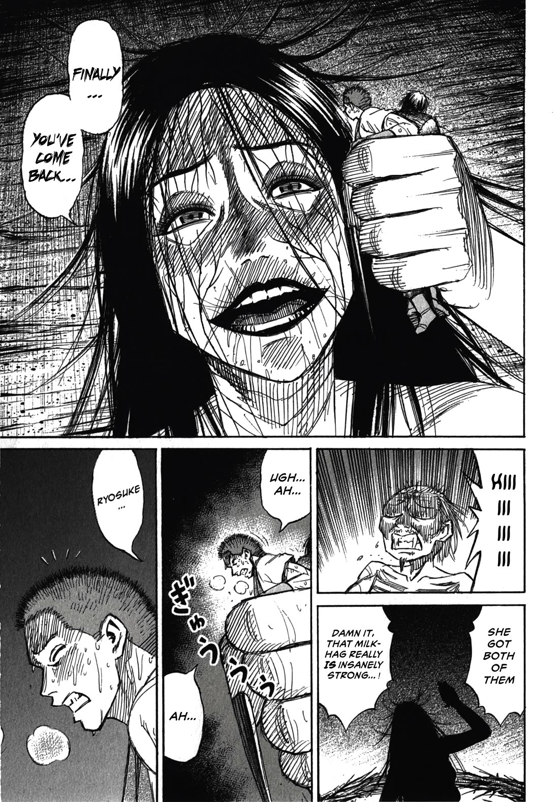 Higanjima - Saigo no 47 Hiai Chapter 110 page 9 - Chapter 110: Four left
