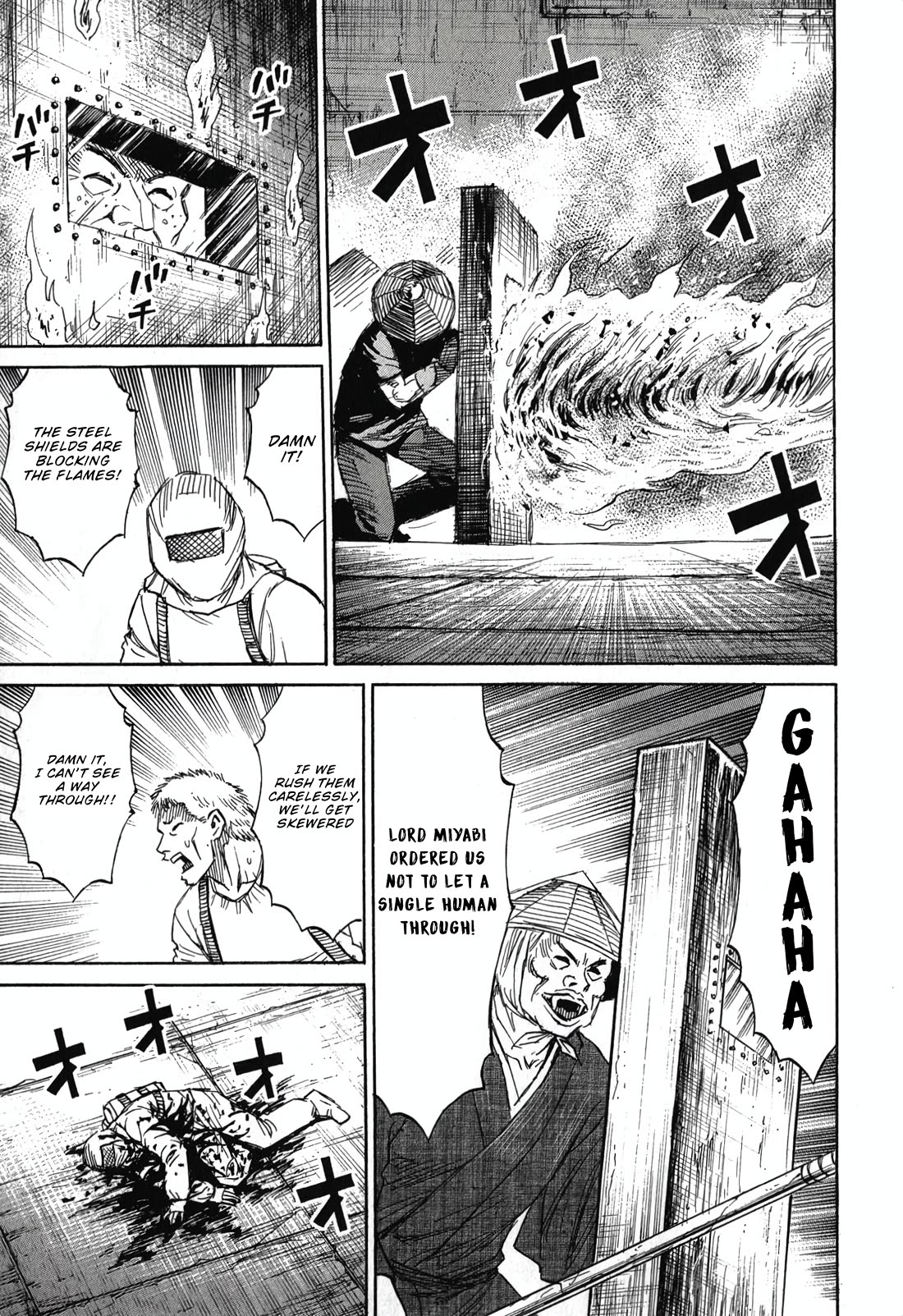 Higanjima - Saigo no 47 Hiai Chapter 137 page 13 - Chapter 137: Iron Shields