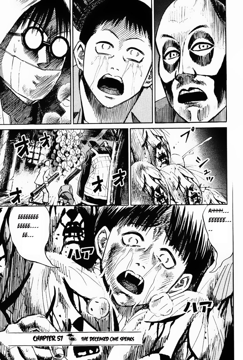 Higanjima Chapter 57 page 1 - Chapter 57: The Deceased One Speaks
