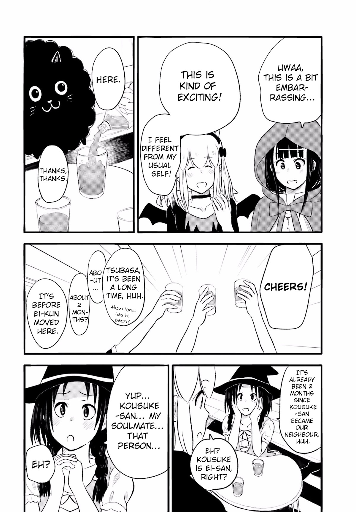 Higashi no Kurume to Tonari no Meguru Chapter 12 page 8 - Chapter 12: A Halloween full of girls? Even Afro is curious v2.