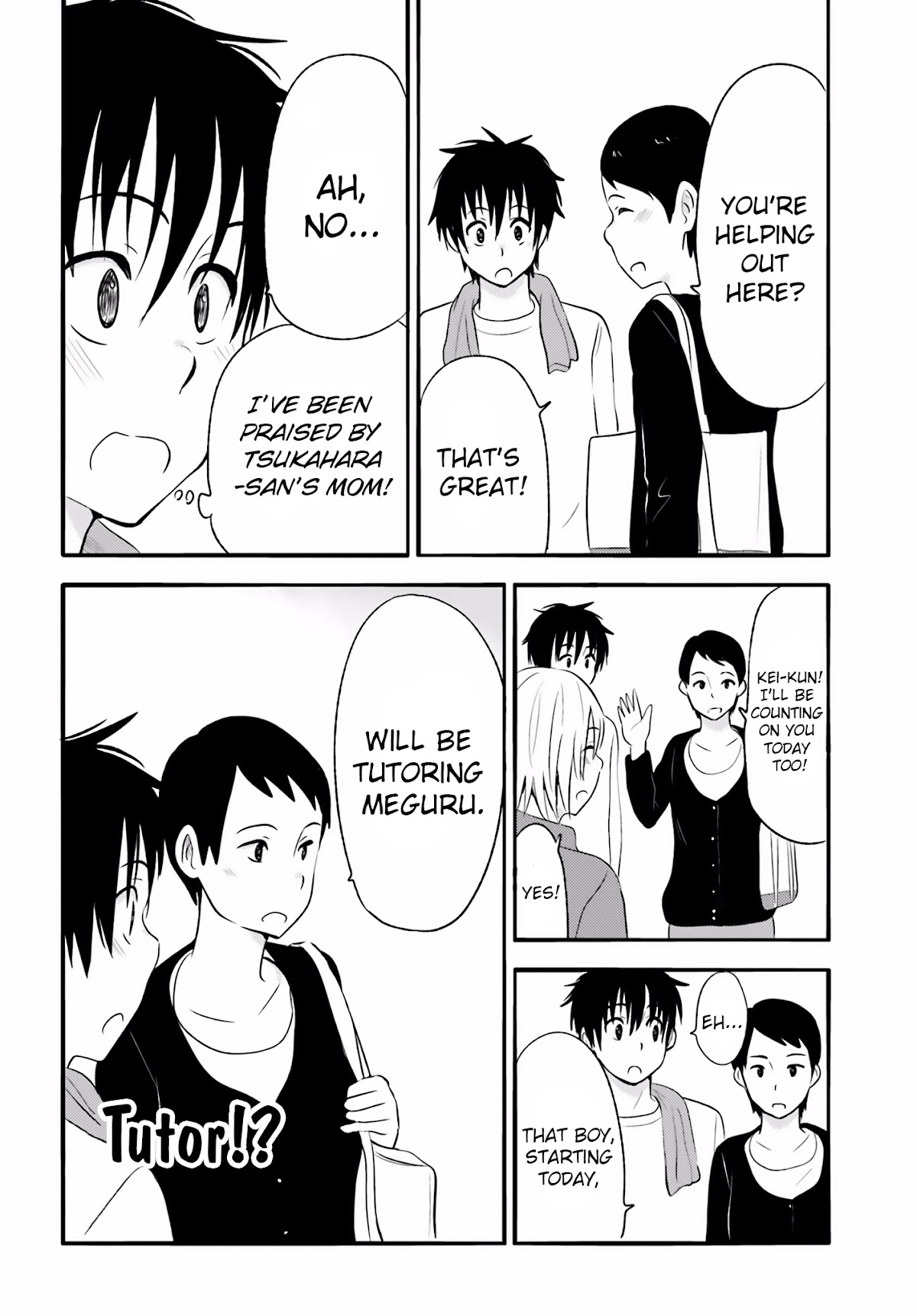 Higashi no Kurume to Tonari no Meguru Chapter 21 page 14 - Chapter 21: In front of Kousuke, an unexpected rival appears!?