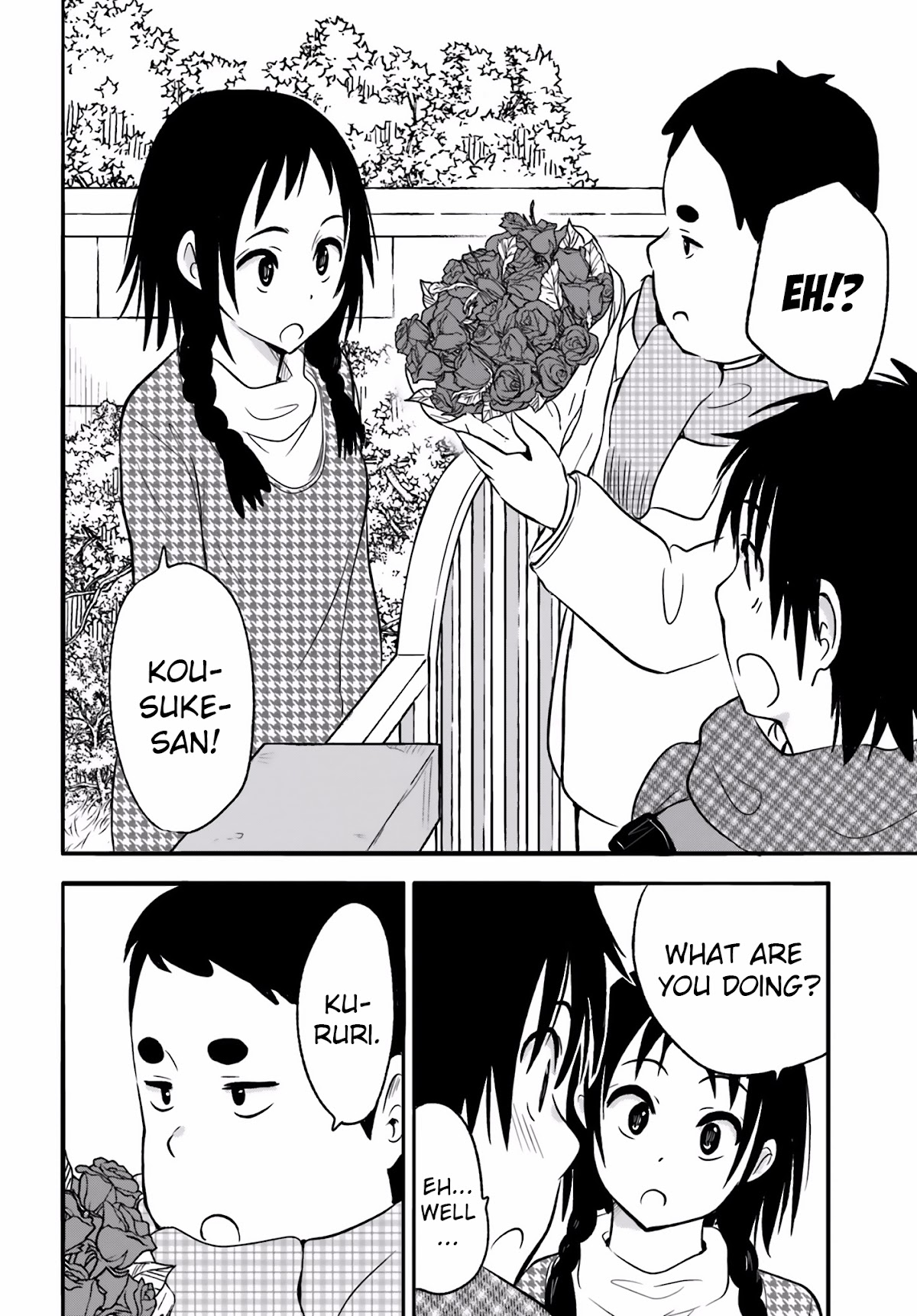 Higashi no Kurume to Tonari no Meguru Chapter 22 page 14 - Chapter 22: A New Rival Appeared, Kousuke's heart wavers...
