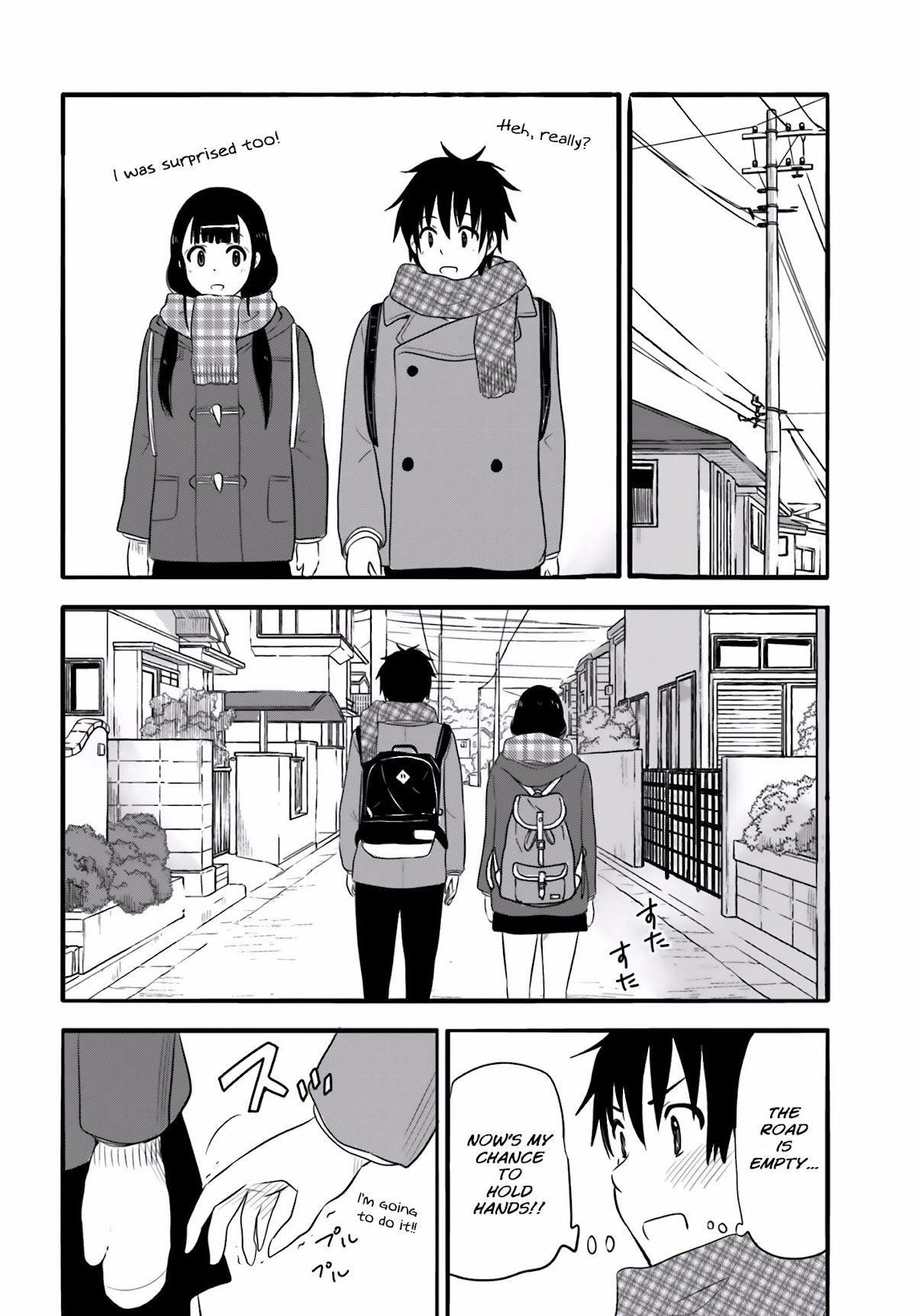 Higashi no Kurume to Tonari no Meguru Chapter 24 page 11 - Chapter 24: The beating heart beats faster than the winter sky.