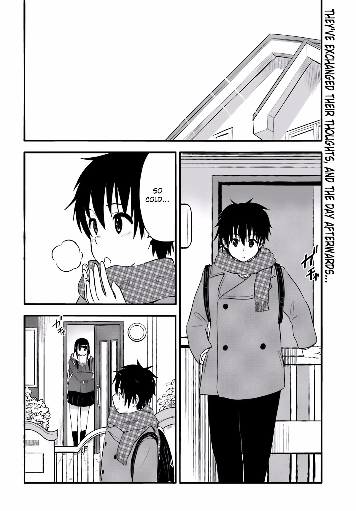 Higashi no Kurume to Tonari no Meguru Chapter 24 page 3 - Chapter 24: The beating heart beats faster than the winter sky.