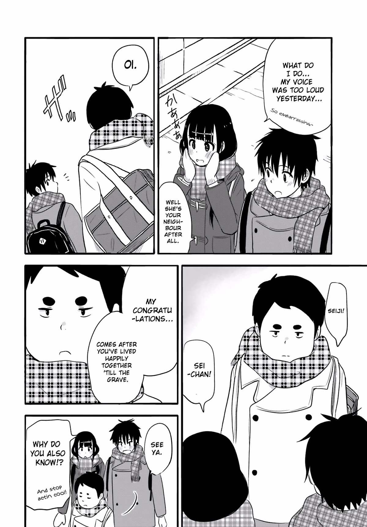 Higashi no Kurume to Tonari no Meguru Chapter 24 page 7 - Chapter 24: The beating heart beats faster than the winter sky.