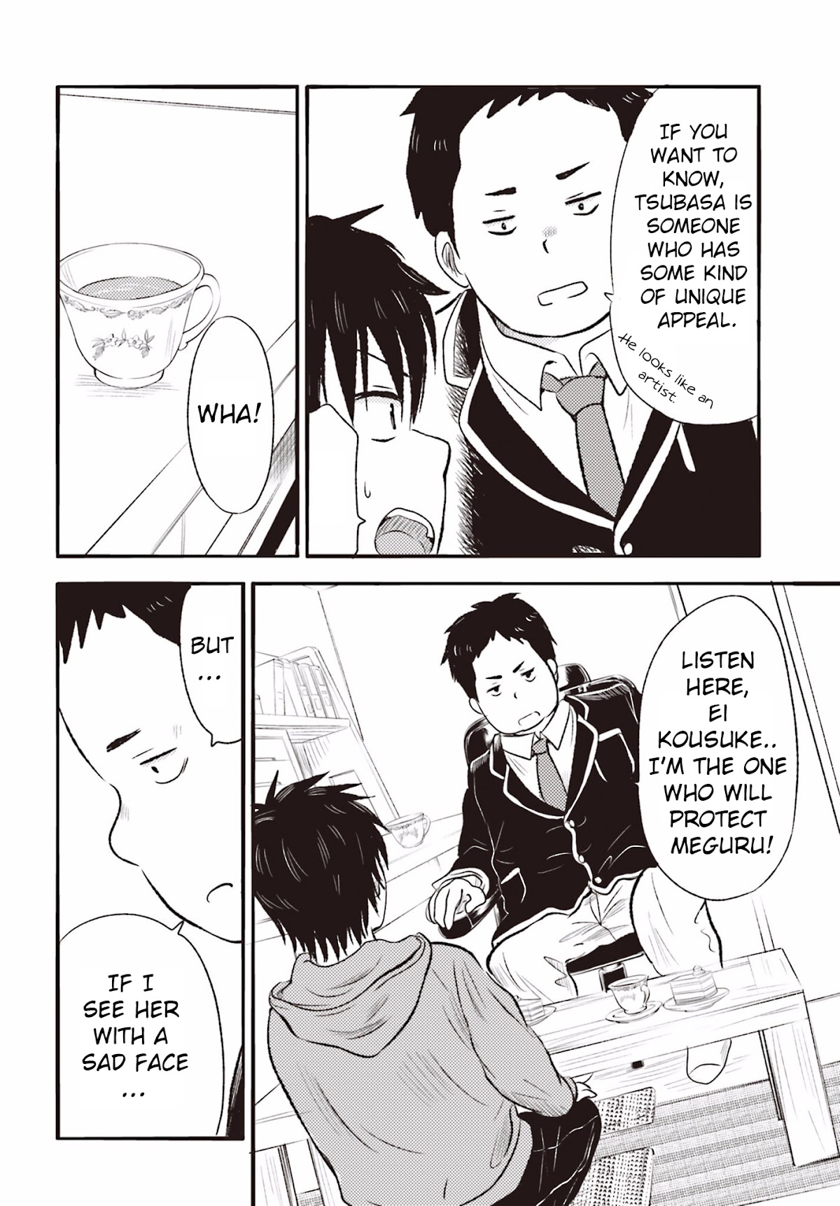 Higashi no Kurume to Tonari no Meguru Chapter 8 page 10 - Chapter 8: I want to know all of Tsukahara-san's Suffering.
