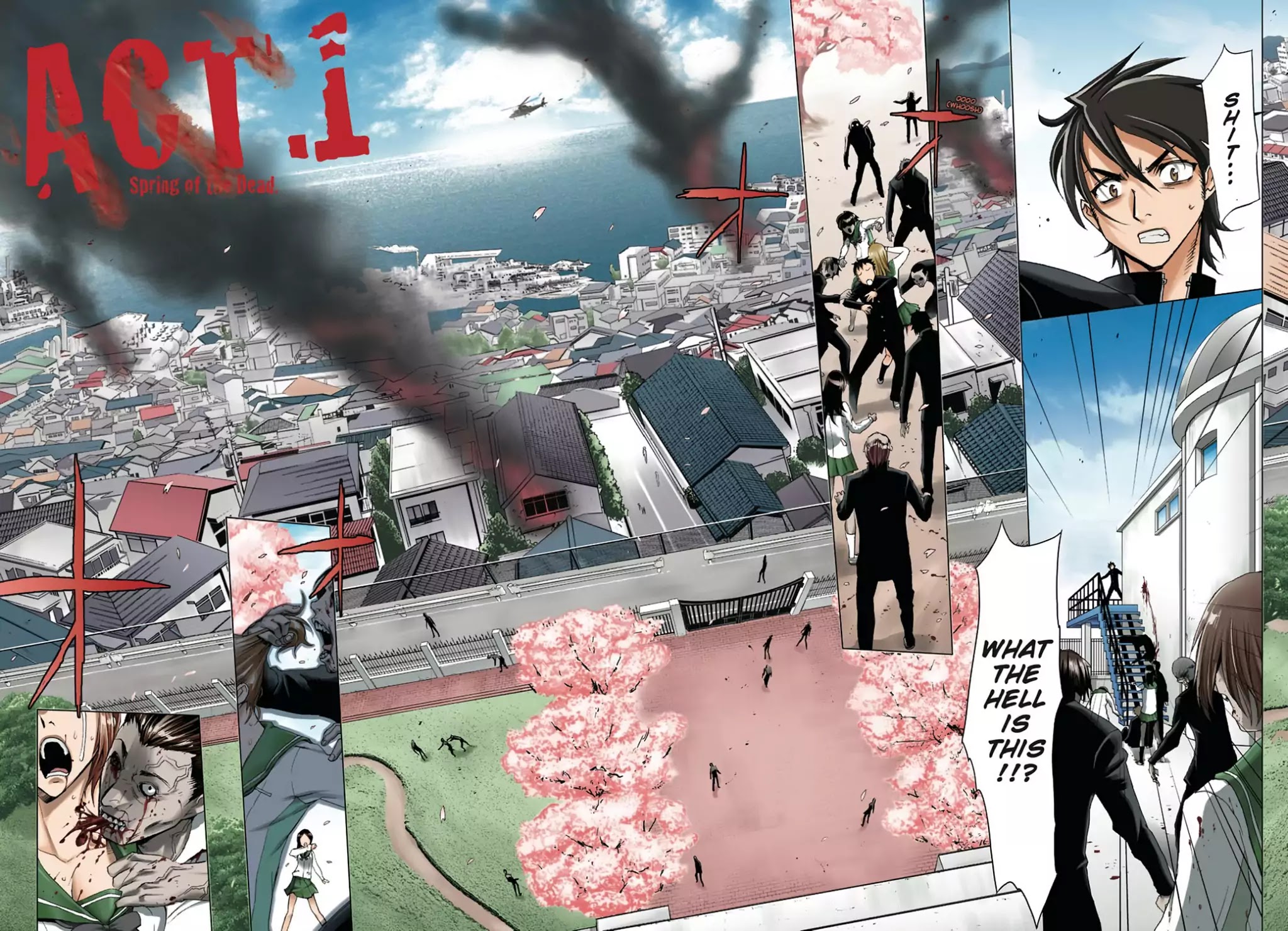 High School of the Dead - Full Color Edition Chapter 1 page 6 - Chapter 1: Spring of the Dead