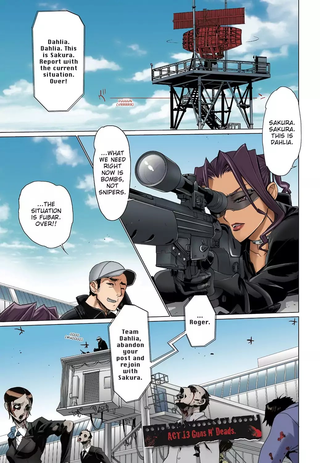 High School of the Dead - Full Color Edition Chapter 13 page 1 - Chapter 13: Guns N' Deads