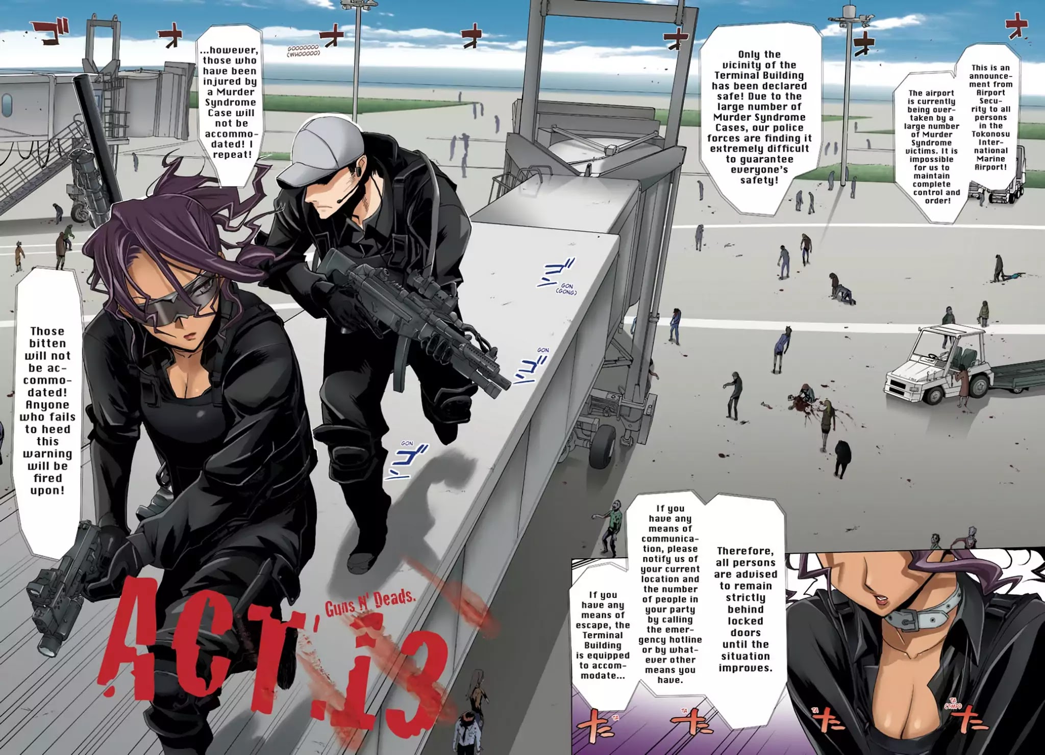 High School of the Dead - Full Color Edition Chapter 13 page 2 - Chapter 13: Guns N' Deads