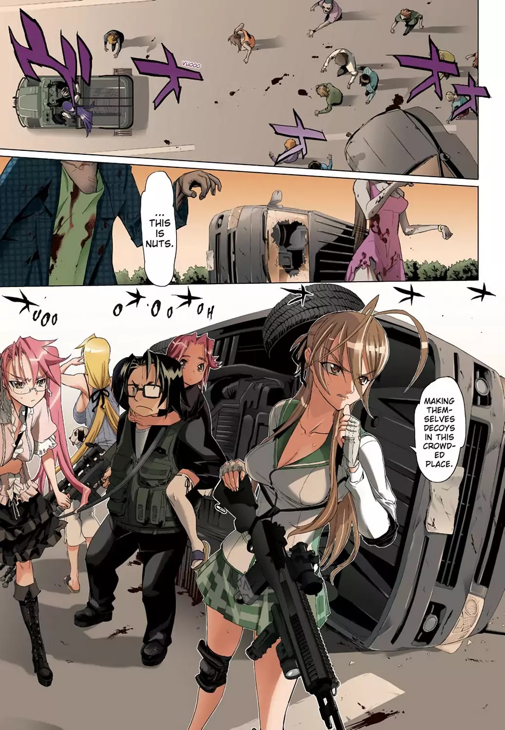 High School of the Dead - Full Color Edition Chapter 16 page 12 - Chapter 16: The girl next Dead