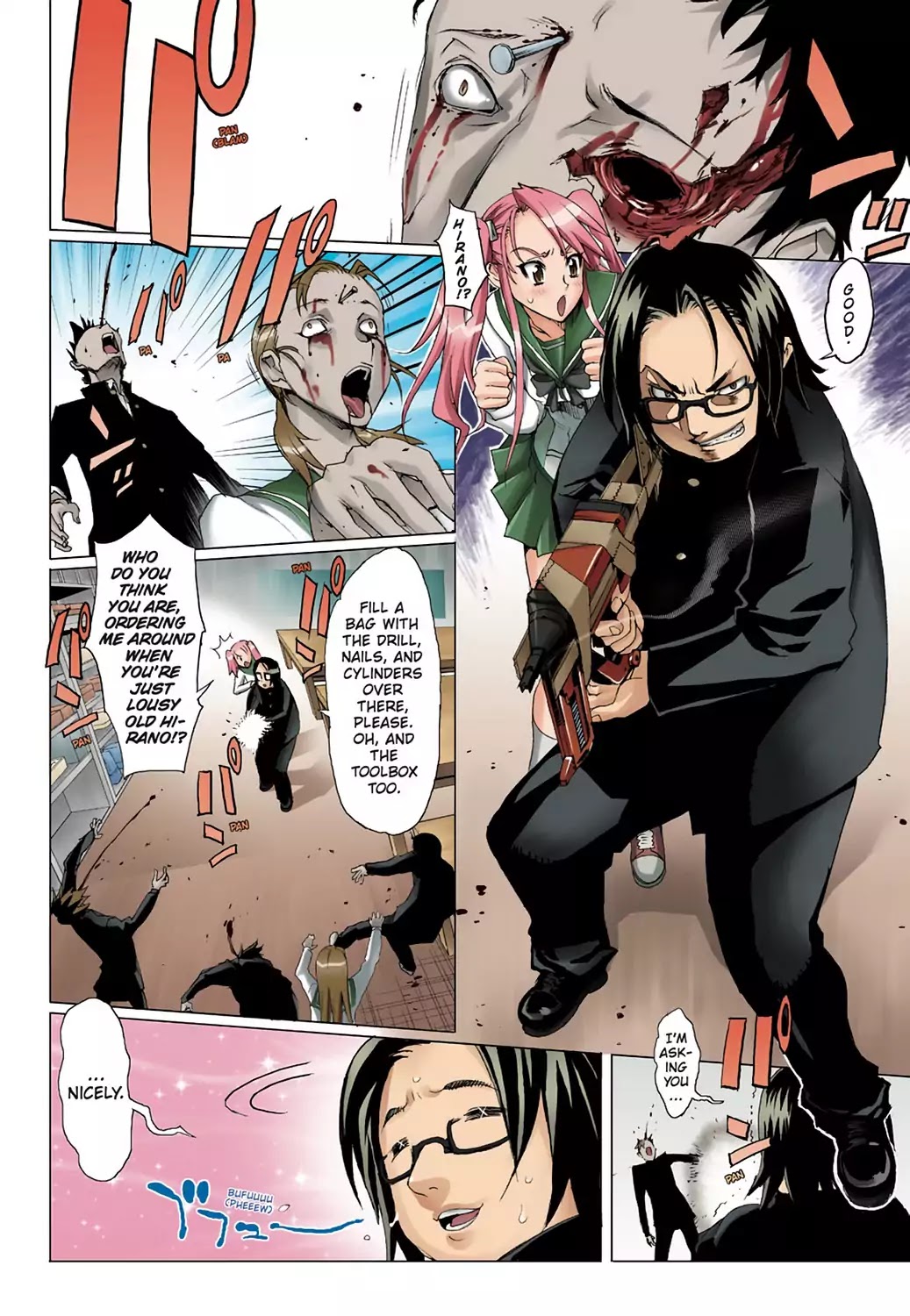 High School of the Dead - Full Color Edition Chapter 2 page 13 - Chapter 2: Escape from the Dead