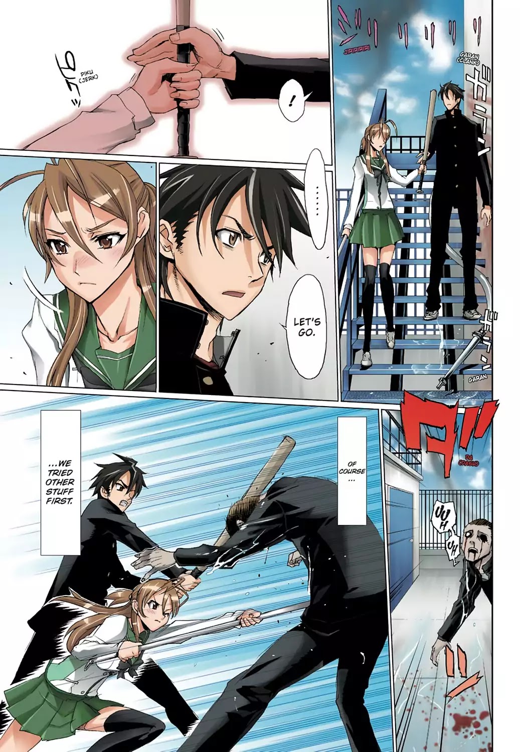 High School of the Dead - Full Color Edition Chapter 2 page 16 - Chapter 2: Escape from the Dead