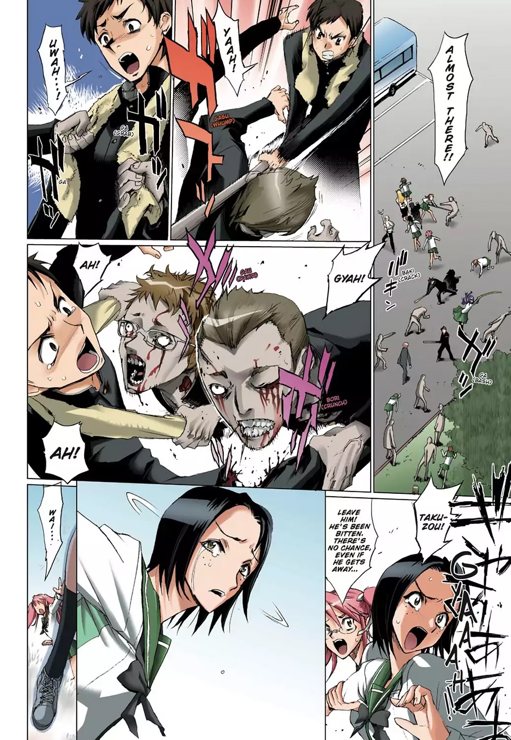 High School of the Dead - Full Color Edition Chapter 2 page 50 - Chapter 2: Escape from the Dead