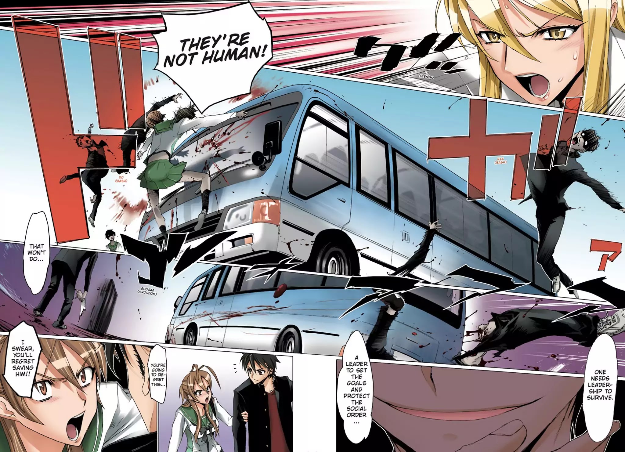 High School of the Dead - Full Color Edition Chapter 2 page 56 - Chapter 2: Escape from the Dead