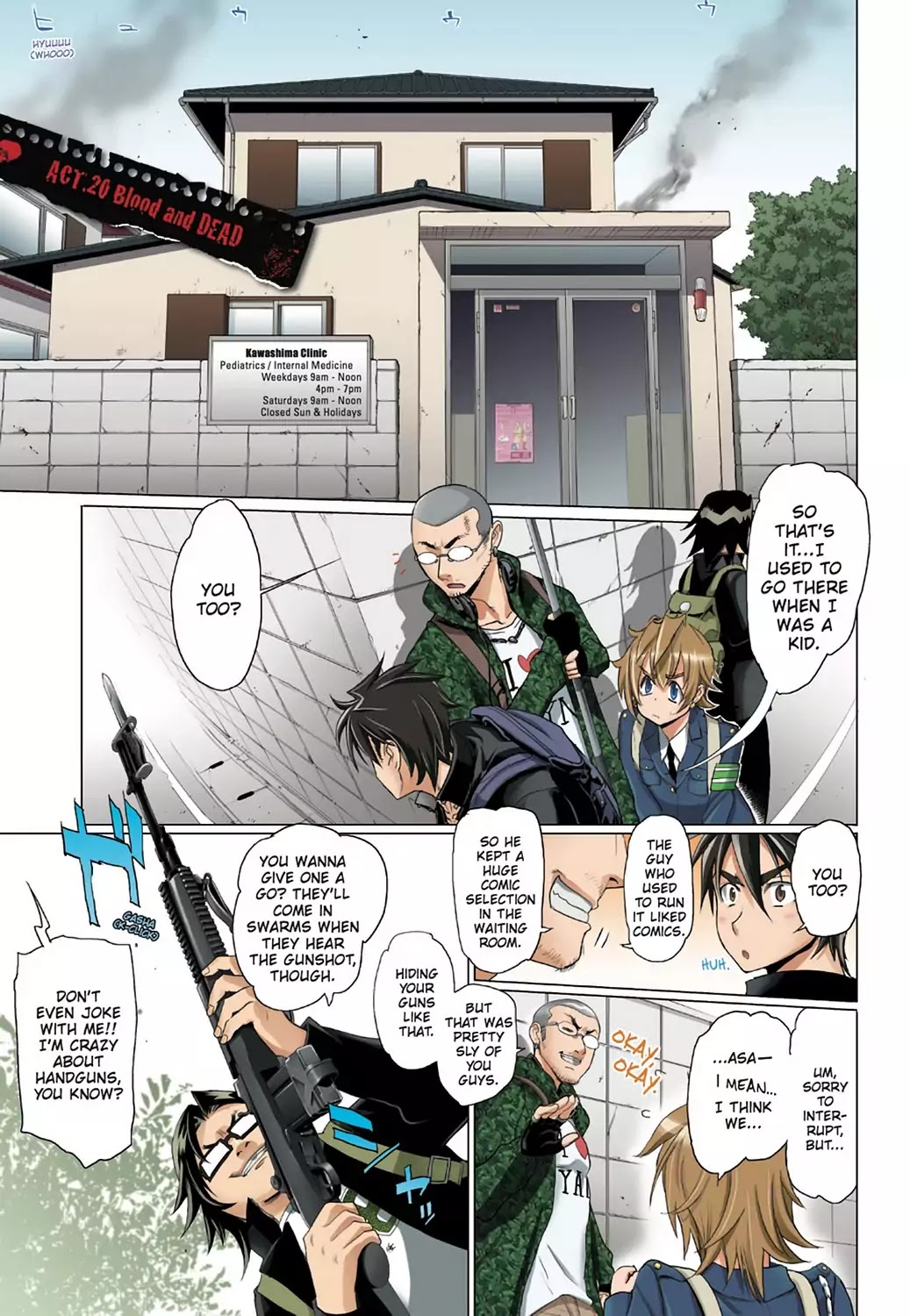 High School of the Dead - Full Color Edition Chapter 20 page 1 - Chapter 20: Blood and Dead