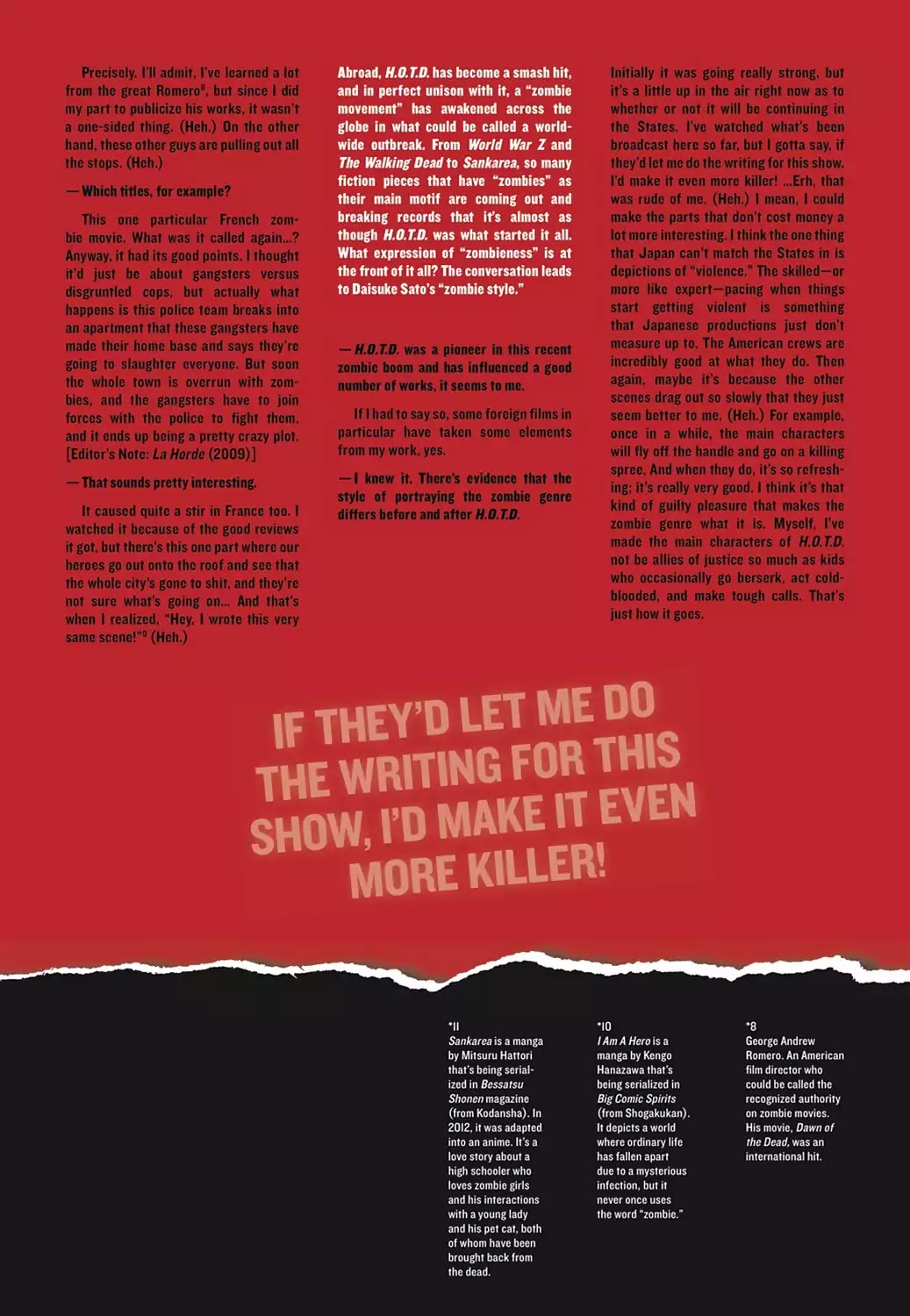 High School of the Dead - Full Color Edition Chapter 25.6 page 5 - Chapter 25.6: In-Depth Interview with Daisuke Sato, Part 2