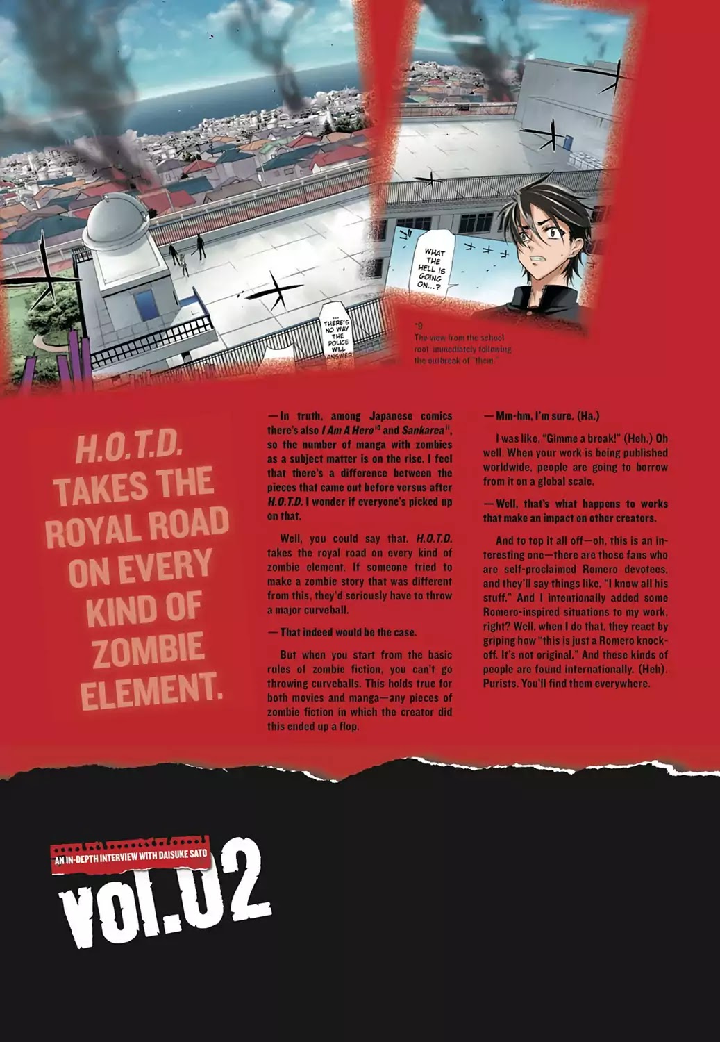 High School of the Dead - Full Color Edition Chapter 25.6 page 6 - Chapter 25.6: In-Depth Interview with Daisuke Sato, Part 2