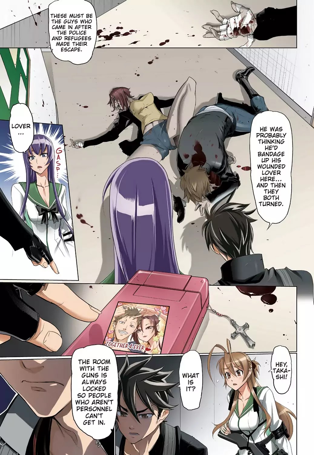 High School of the Dead - Full Color Edition Chapter 27 page 12 - Chapter 27: Assault on Dead Precinct
