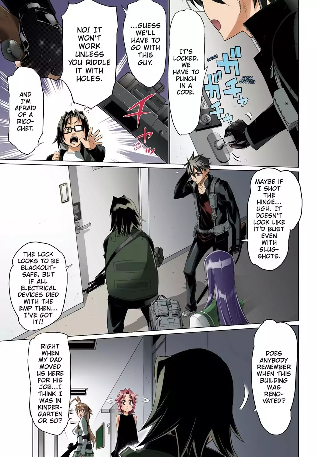 High School of the Dead - Full Color Edition Chapter 27 page 14 - Chapter 27: Assault on Dead Precinct