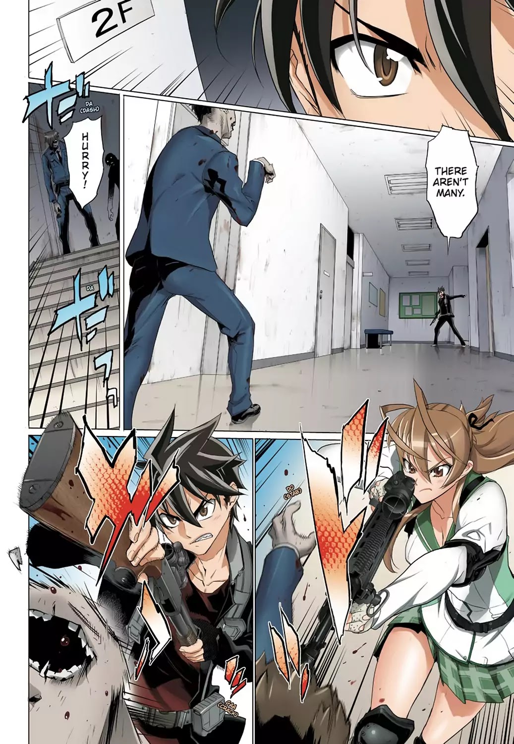 High School of the Dead - Full Color Edition Chapter 27 page 21 - Chapter 27: Assault on Dead Precinct