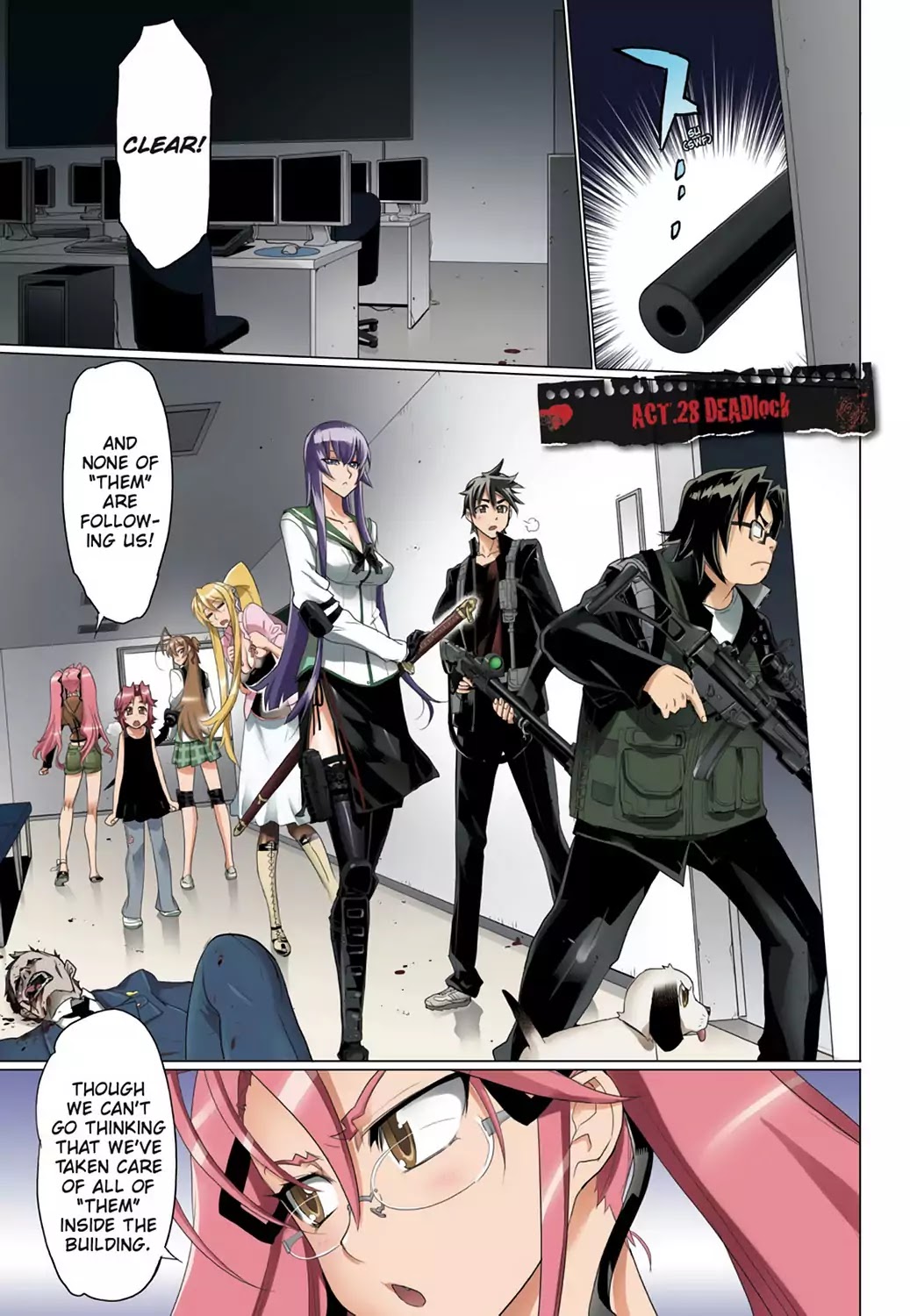 High School of the Dead - Full Color Edition Chapter 28 page 1 - Chapter 28: Deadlock