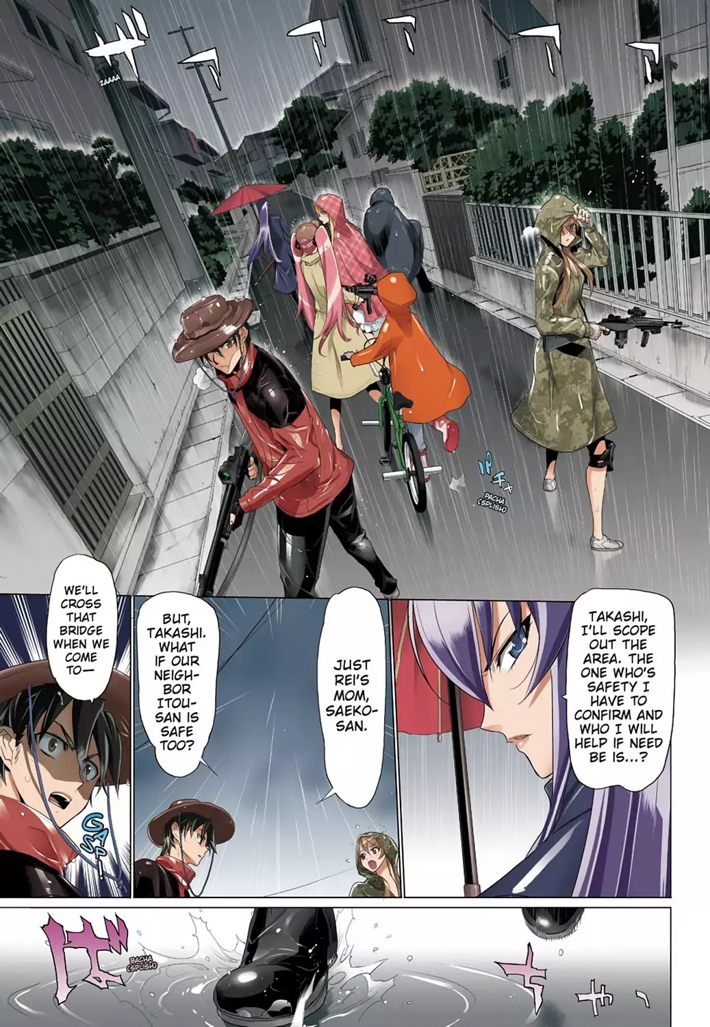 High School of the Dead - Full Color Edition Chapter 29 page 14 - Chapter 29: Dead in the Rain