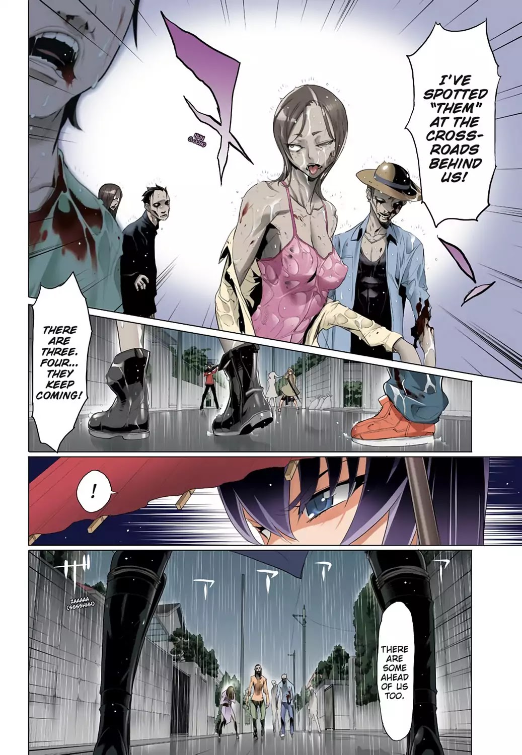 High School of the Dead - Full Color Edition Chapter 29 page 15 - Chapter 29: Dead in the Rain