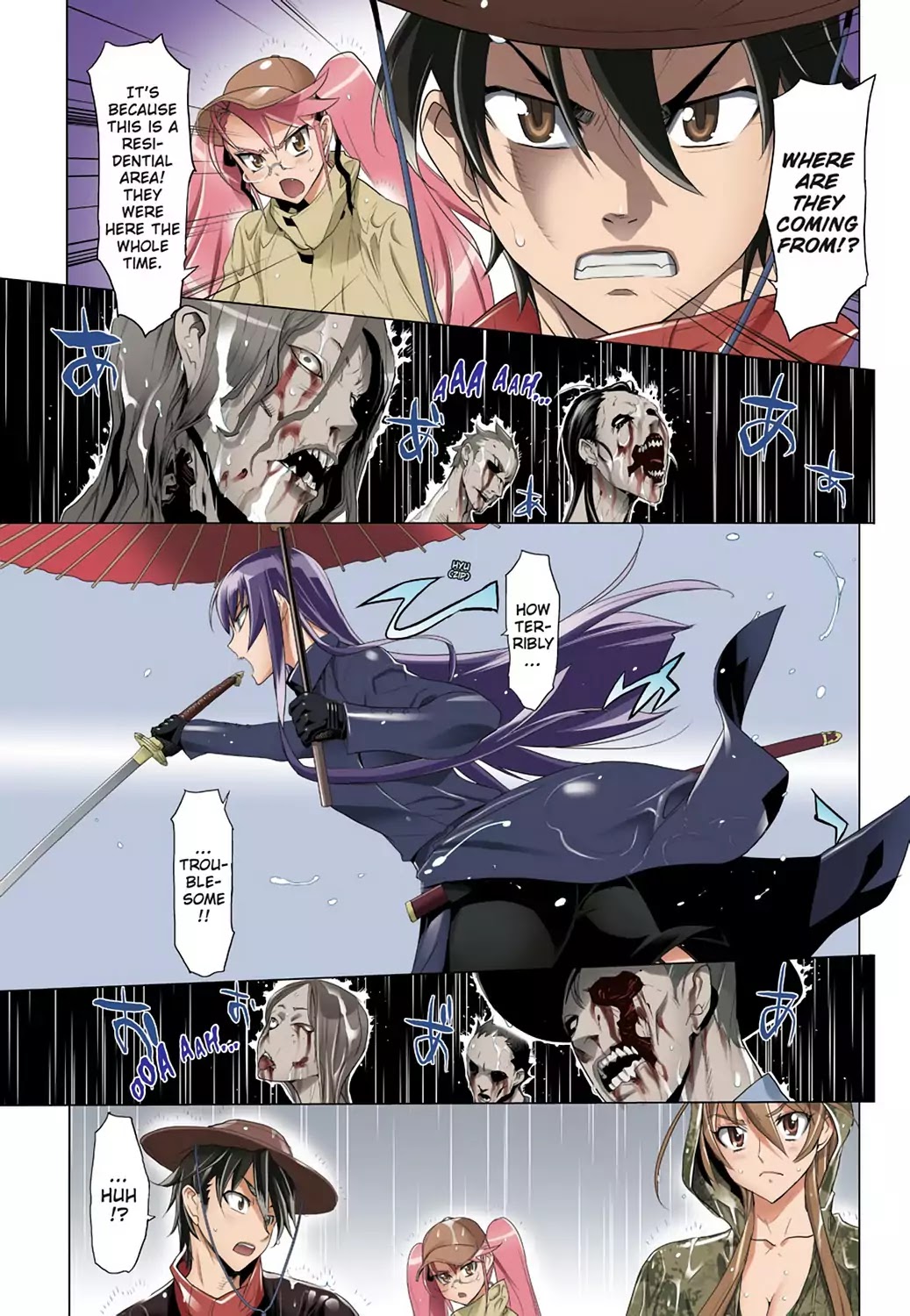 High School of the Dead - Full Color Edition Chapter 29 page 16 - Chapter 29: Dead in the Rain