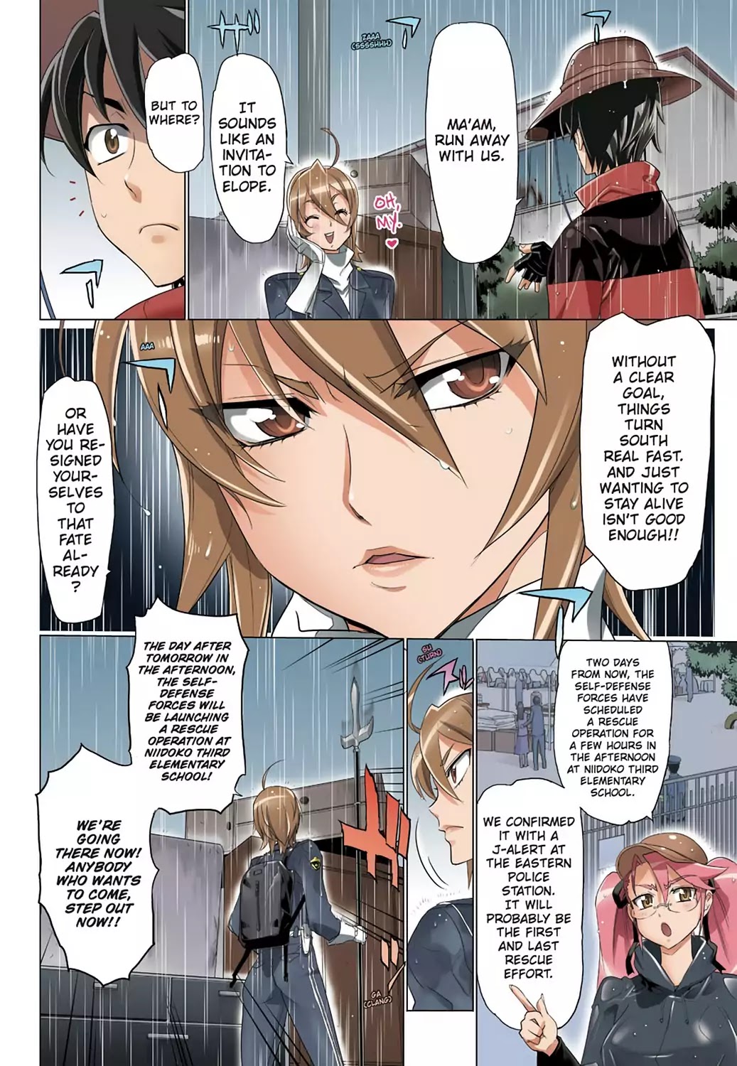 High School of the Dead - Full Color Edition Chapter 29 page 42 - Chapter 29: Dead in the Rain