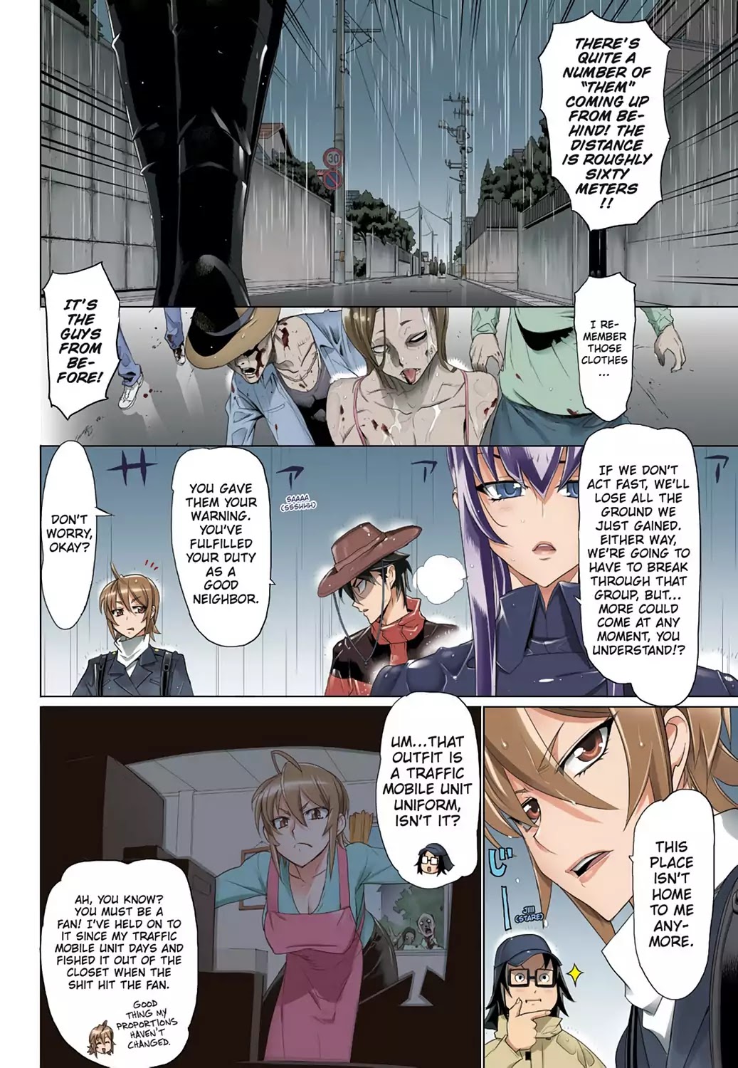 High School of the Dead - Full Color Edition Chapter 29 page 44 - Chapter 29: Dead in the Rain