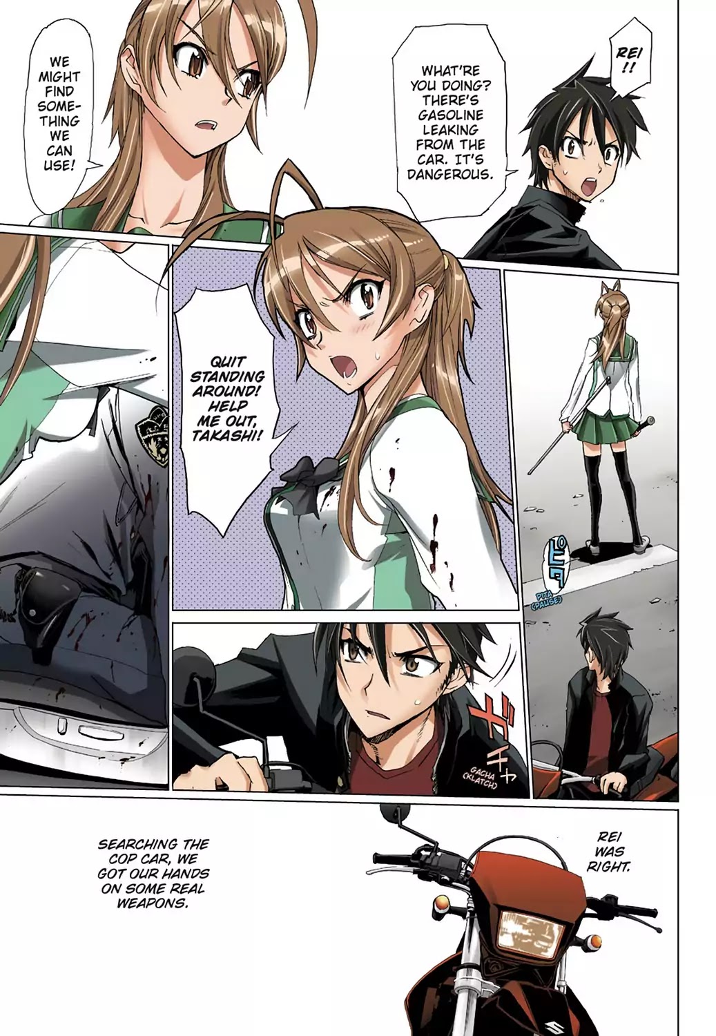 High School of the Dead - Full Color Edition Chapter 4 page 10 - Chapter 4: Running in the Dead