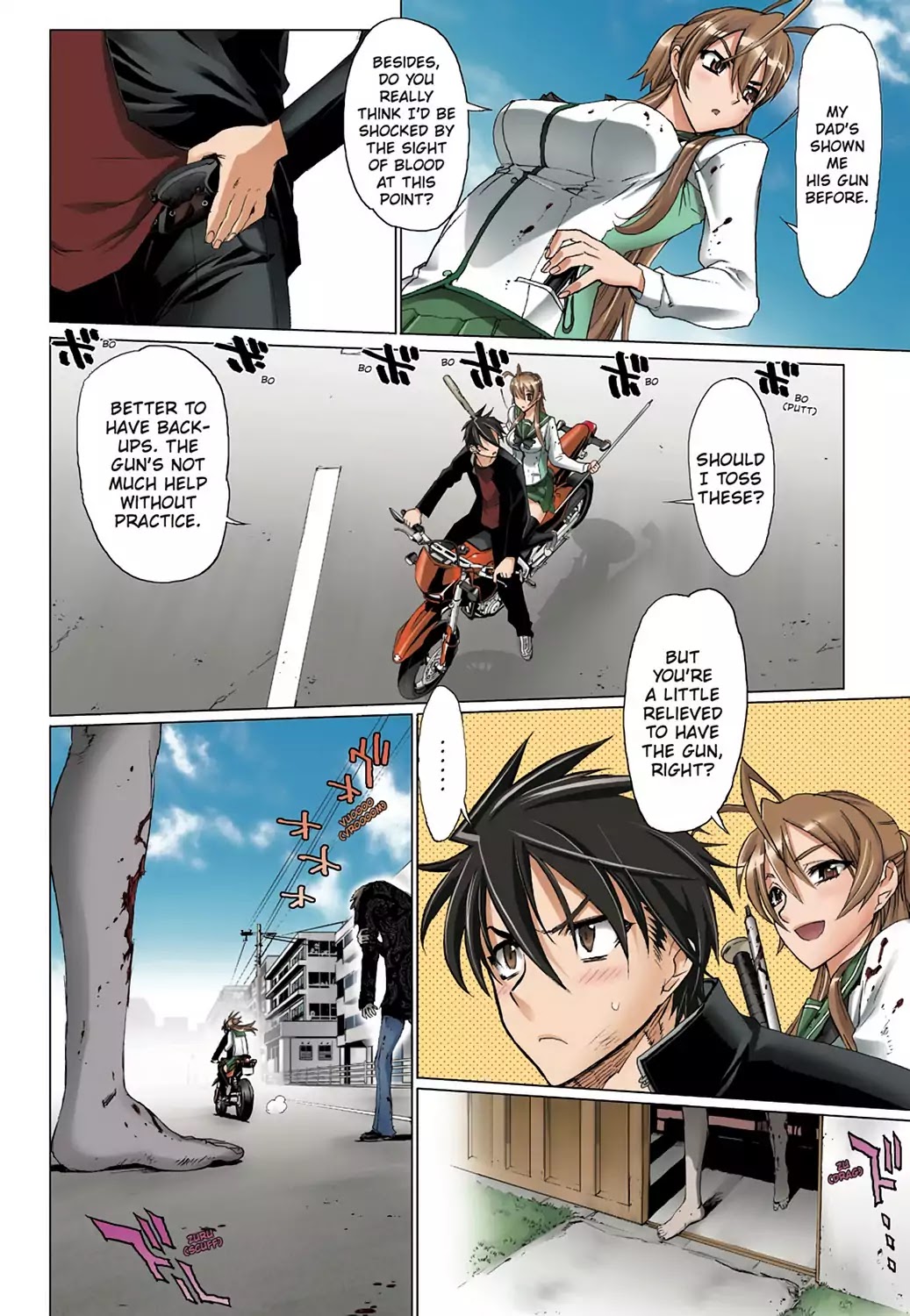 High School of the Dead - Full Color Edition Chapter 4 page 13 - Chapter 4: Running in the Dead