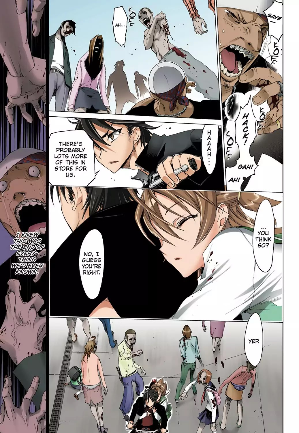 High School of the Dead - Full Color Edition Chapter 4 page 30 - Chapter 4: Running in the Dead