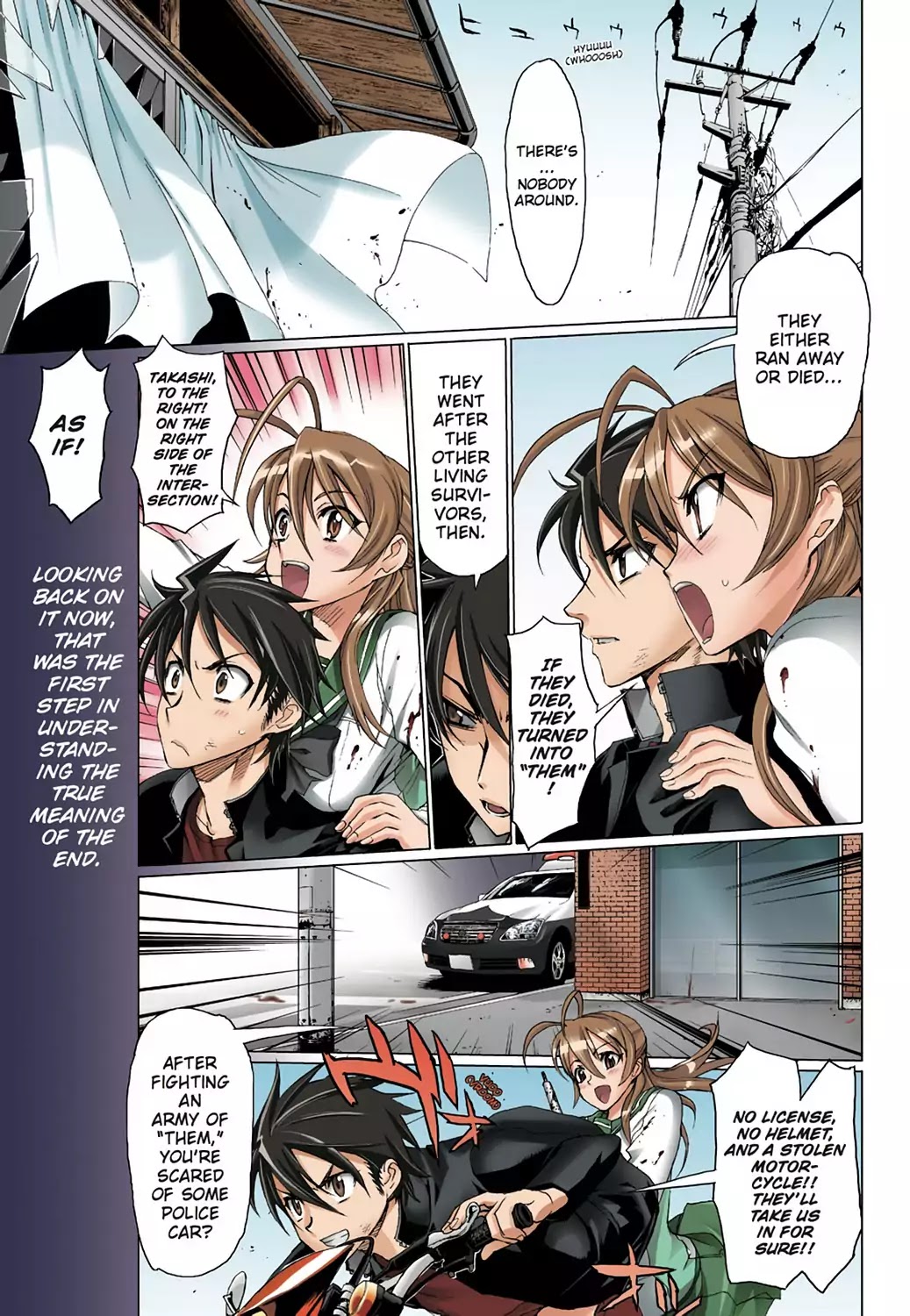 High School of the Dead - Full Color Edition Chapter 4 page 8 - Chapter 4: Running in the Dead