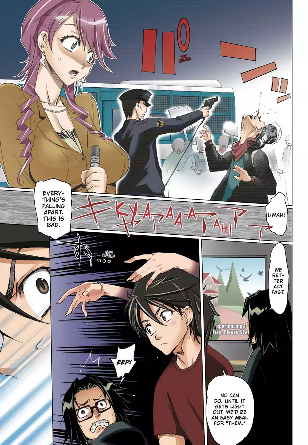 High School of the Dead - Full Color Edition Chapter 6 page 20 - Chapter 6: In the Dead of the night