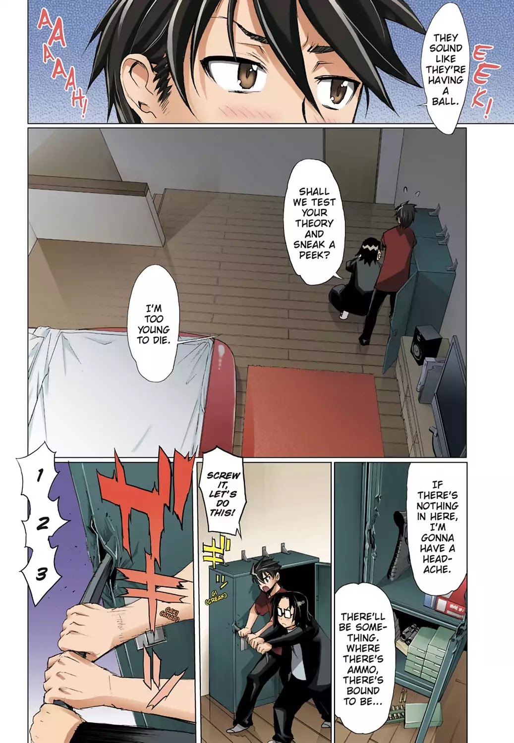 High School of the Dead - Full Color Edition Chapter 6 page 5 - Chapter 6: In the Dead of the night