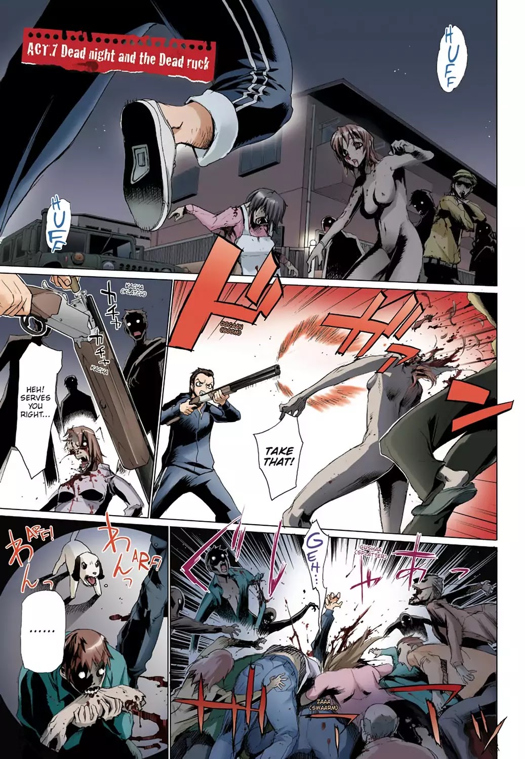 High School of the Dead - Full Color Edition Chapter 7 page 1 - Chapter 7: Dead night and the Dead ruck