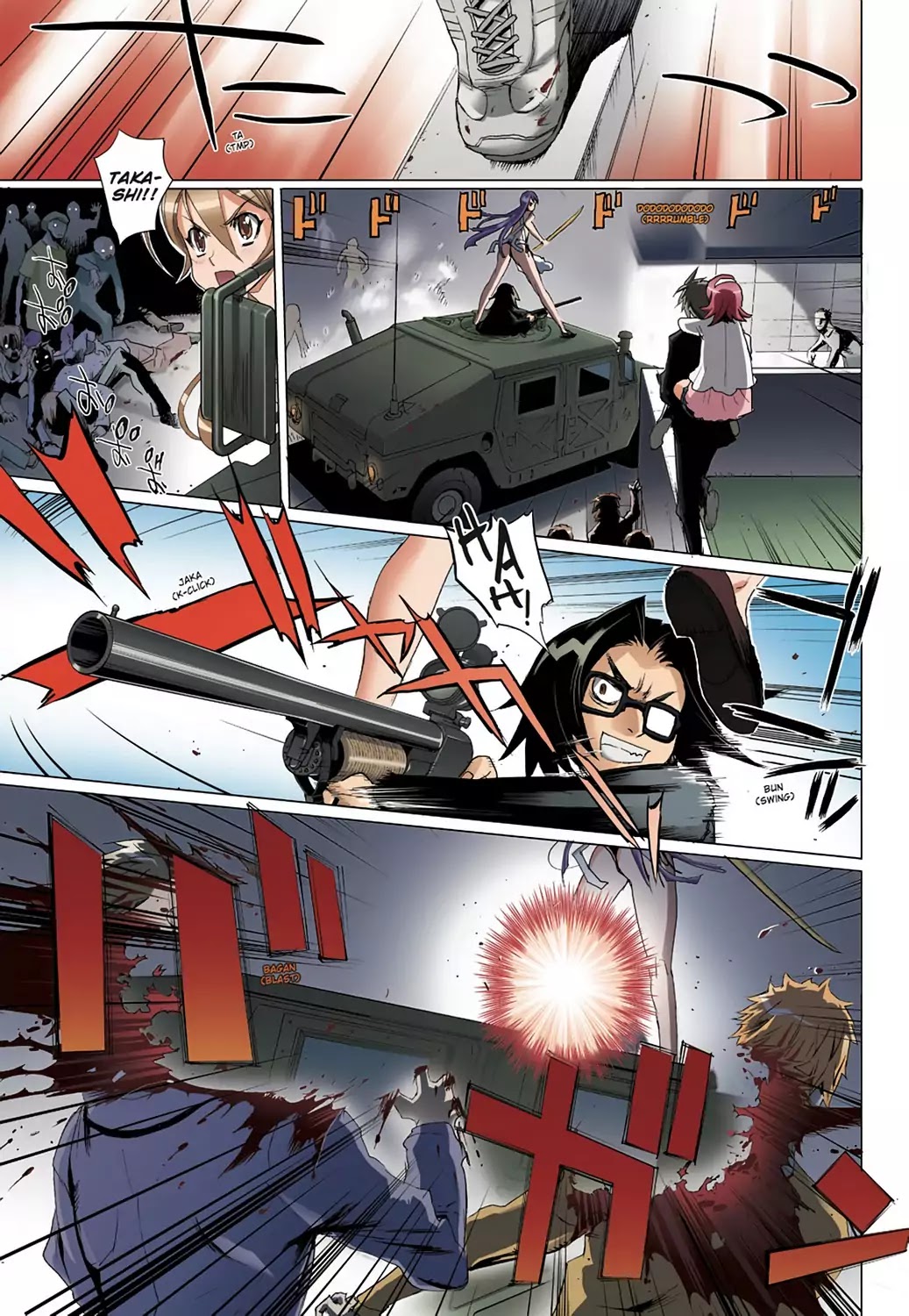 High School of the Dead - Full Color Edition Chapter 7 page 47 - Chapter 7: Dead night and the Dead ruck