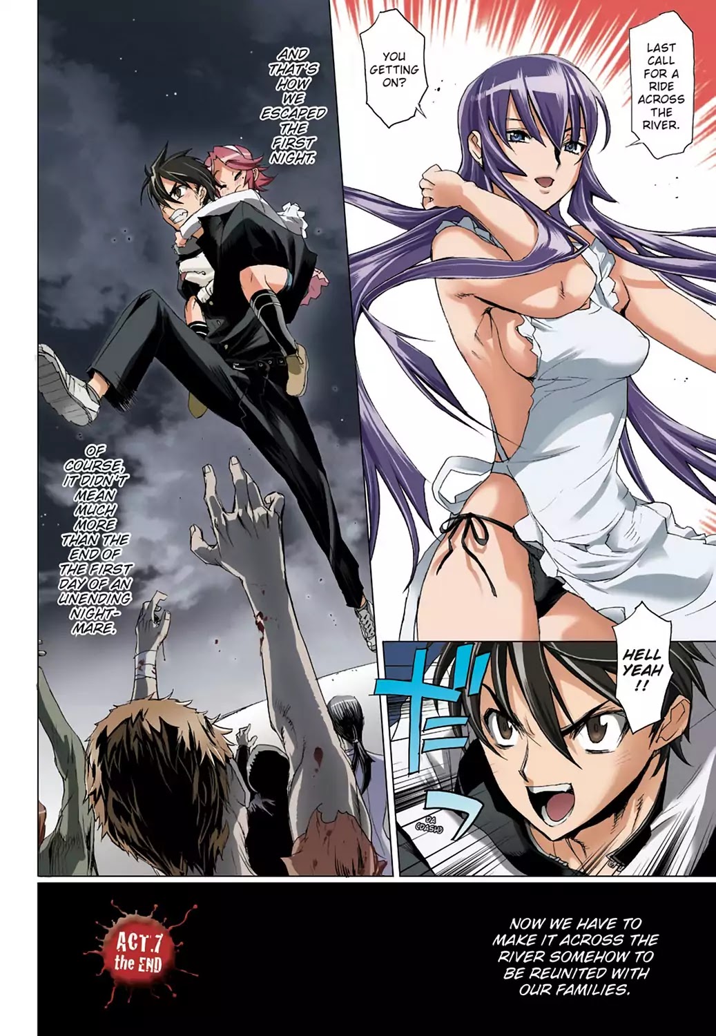 High School of the Dead - Full Color Edition Chapter 7 page 48 - Chapter 7: Dead night and the Dead ruck