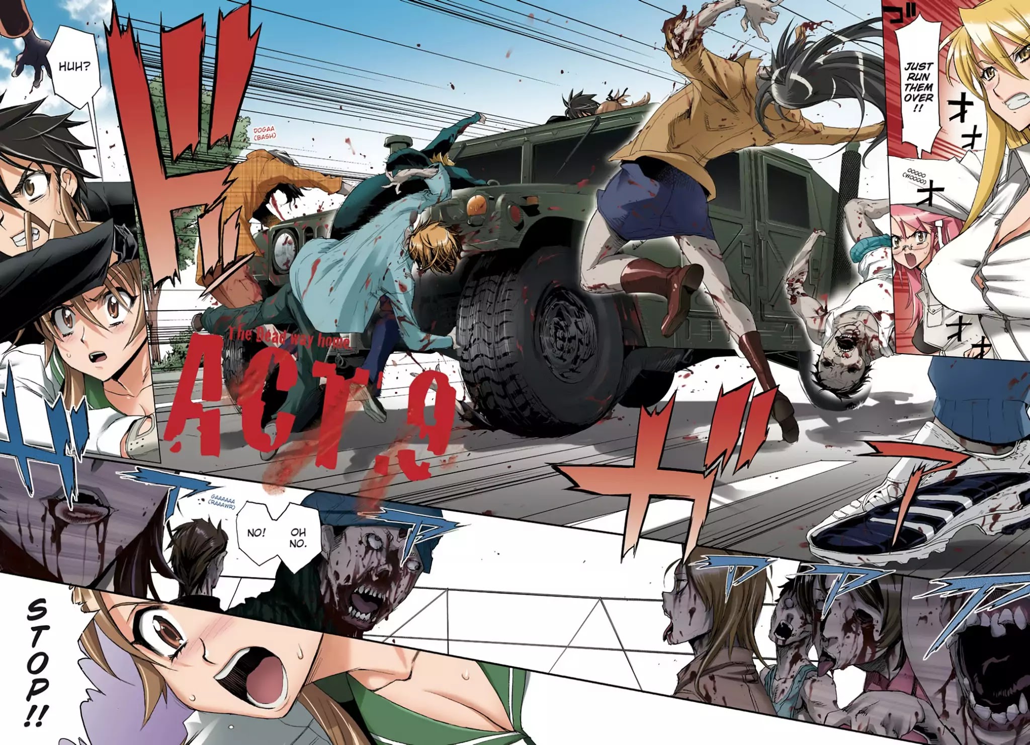 High School of the Dead - Full Color Edition Chapter 9 page 2 - Chapter 9: The Dead way home