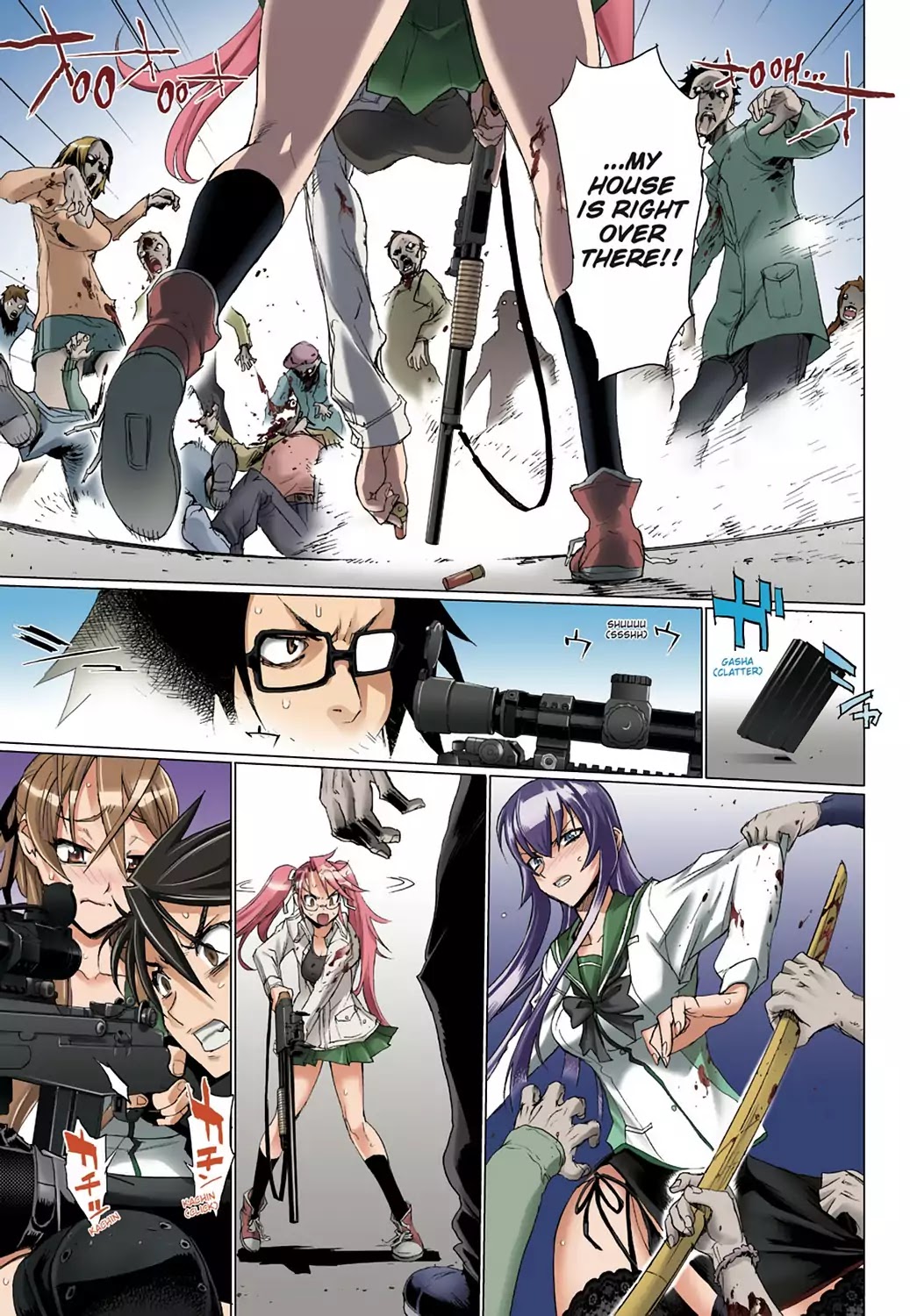 High School of the Dead - Full Color Edition Chapter 9 page 22 - Chapter 9: The Dead way home