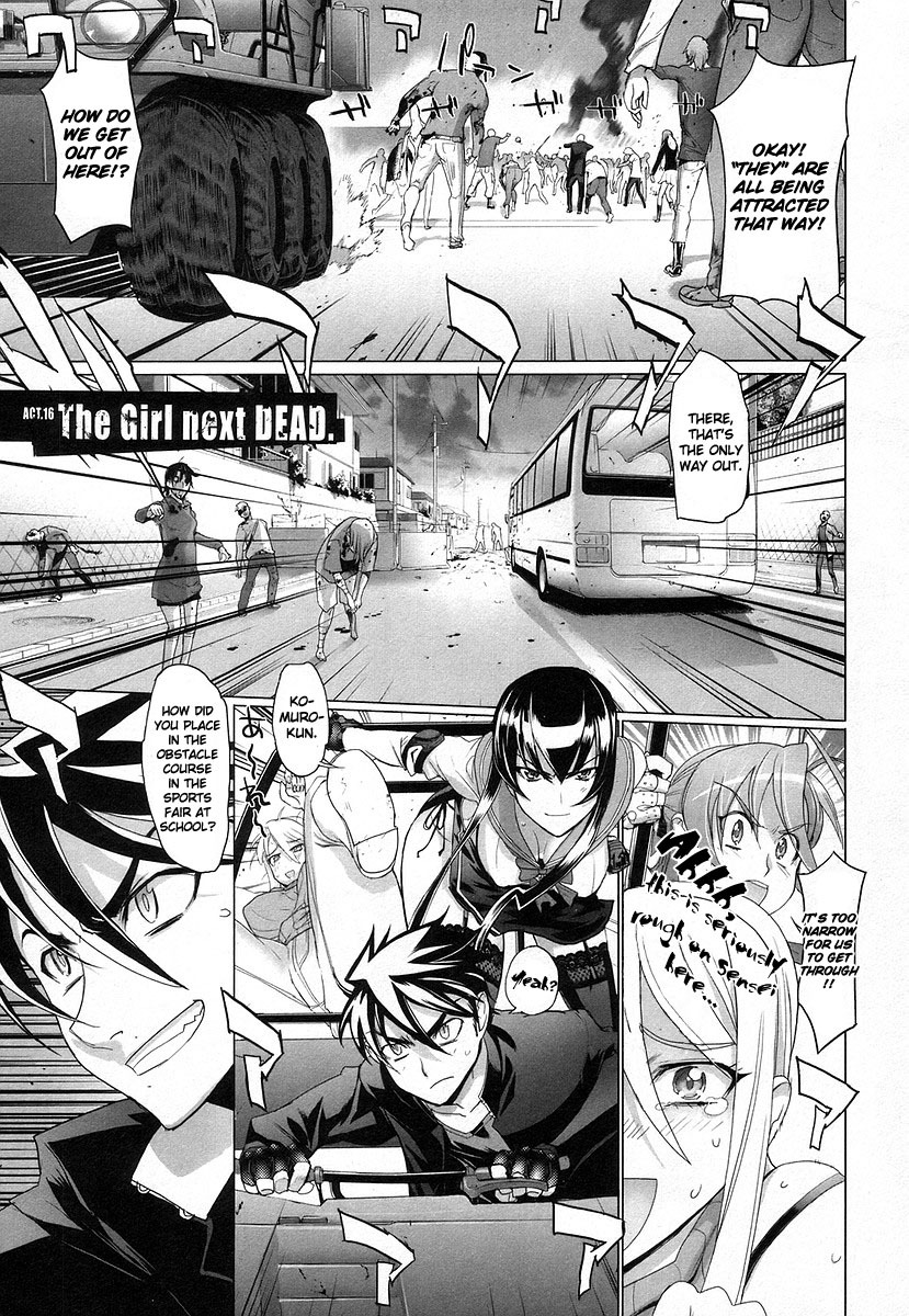 Highschool of the Dead Chapter 16 page 1 - Chapter 16: The Girl Next Dead